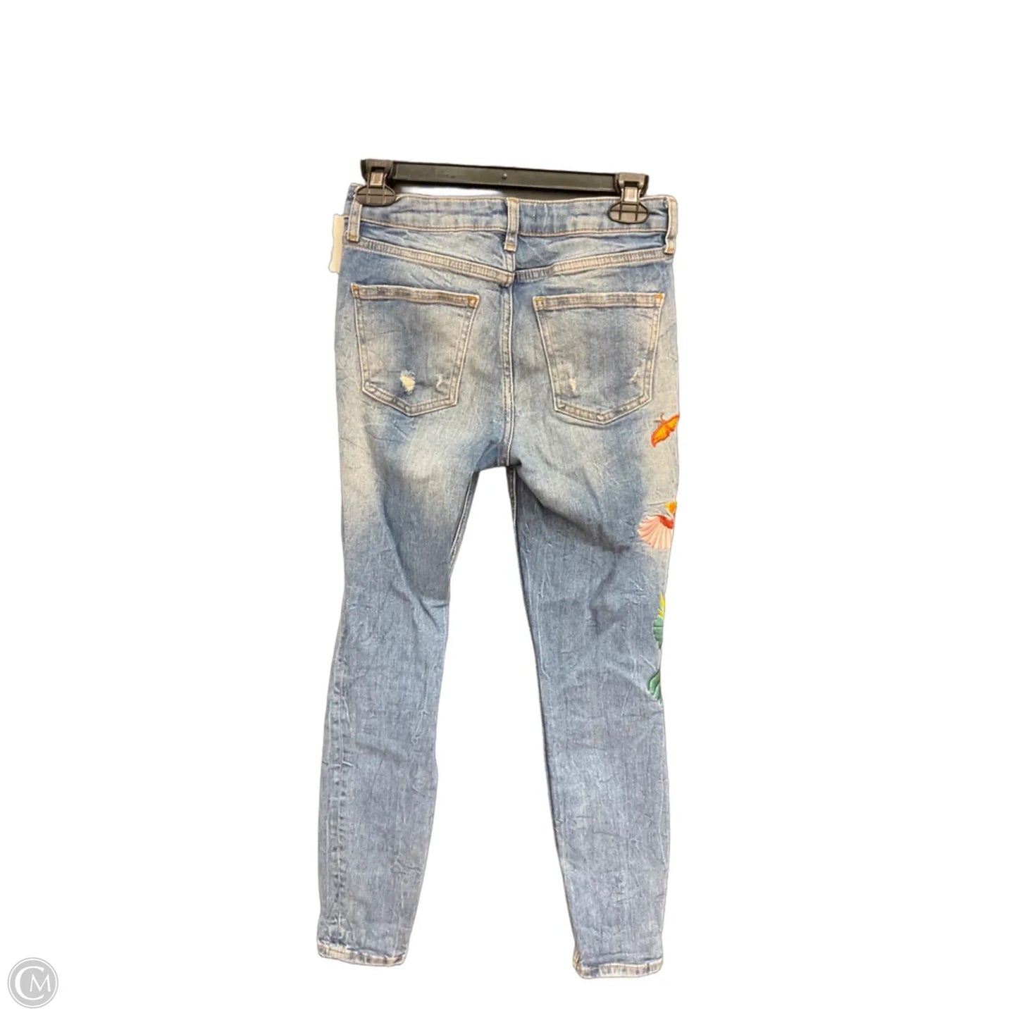 Jeans Skinny By Zara Women In Blue Denim, Size: 4