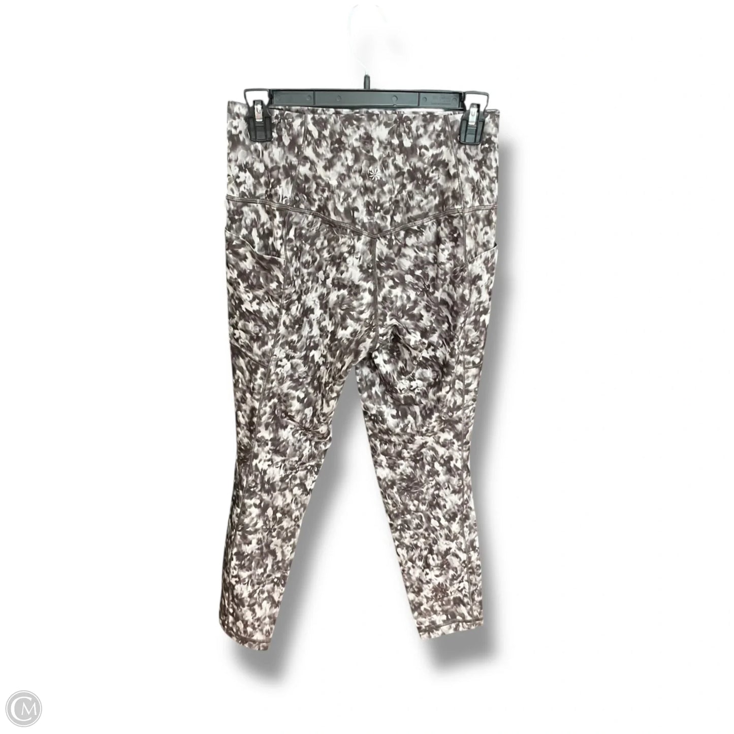 Athletic Leggings By Athleta In Black & Grey, Size: M