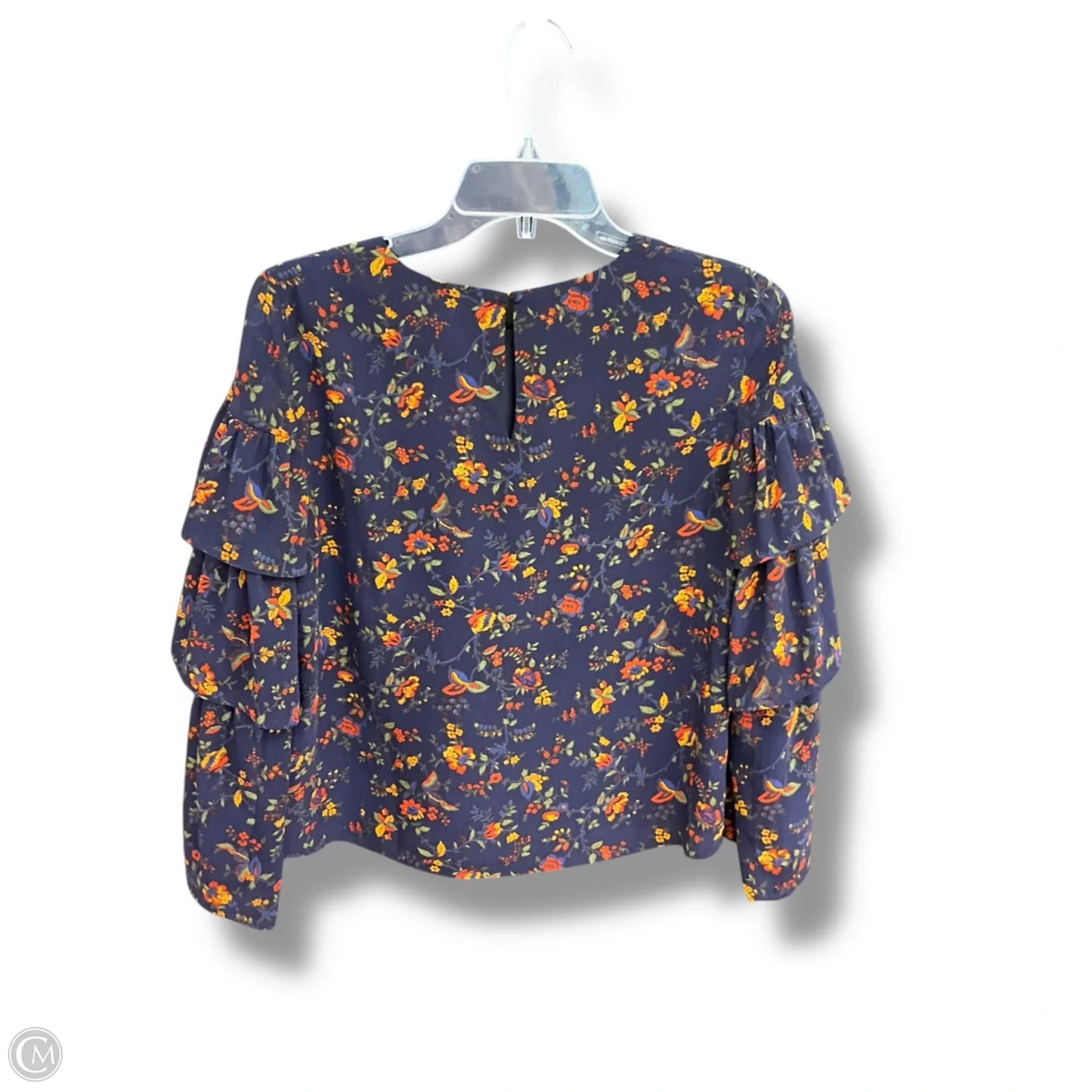 Top Long Sleeve By Madewell In Floral Print, Size: Xxs