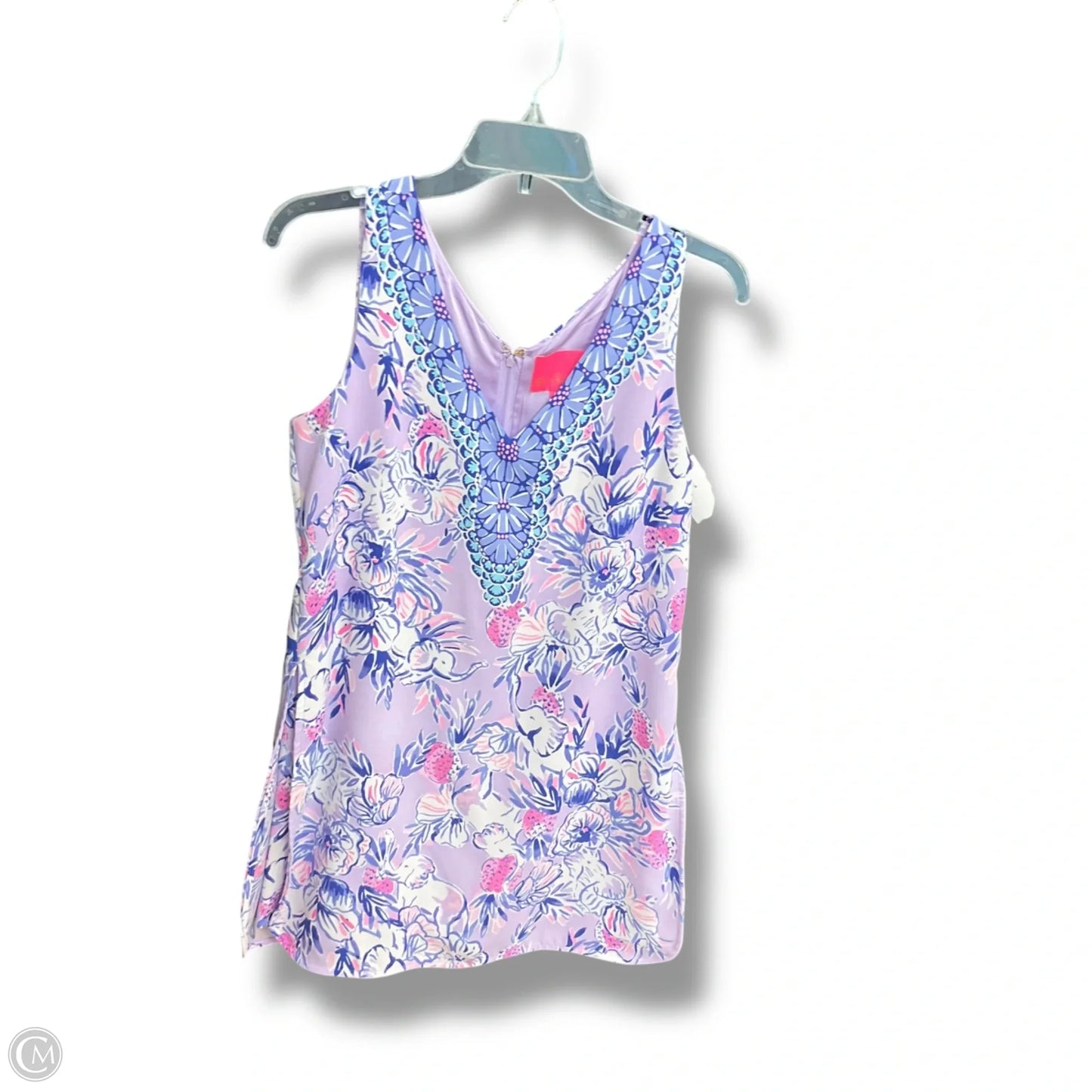 Dress Designer By Lilly Pulitzer In Purple & White, Size: 4