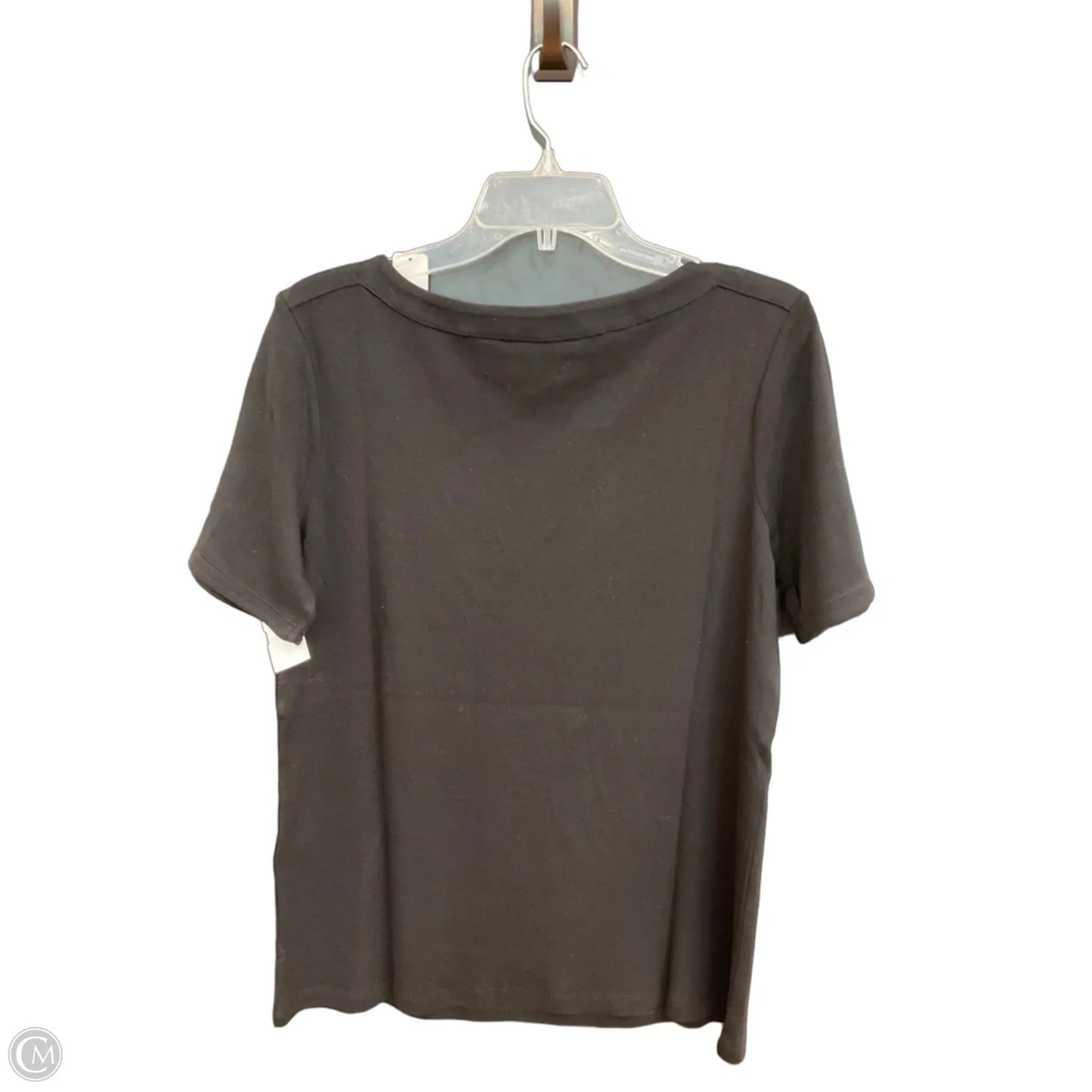 Top Short Sleeve By Chicos In Black, Size: L