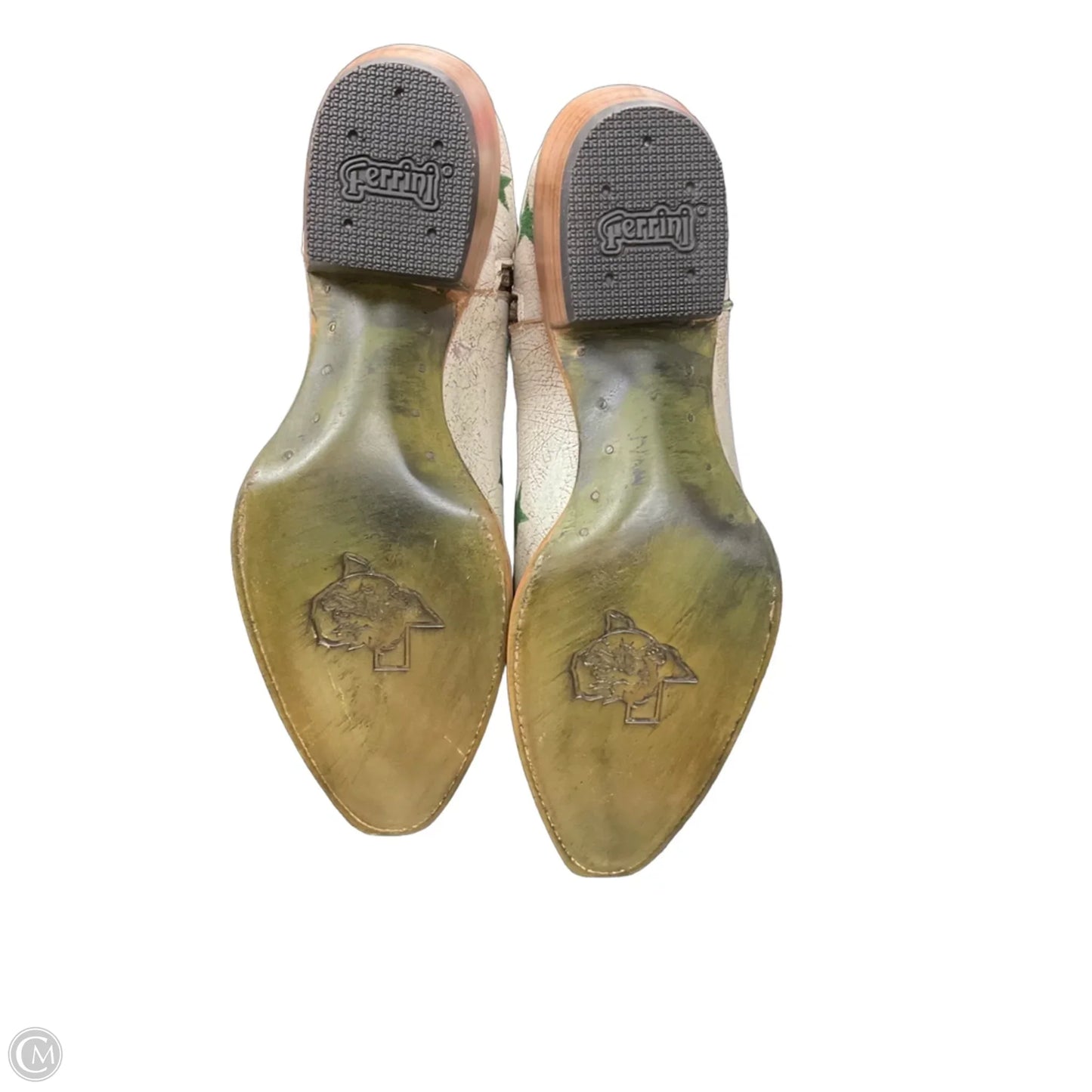 Boots Western By Cmb In Green & White, Size: 8.5