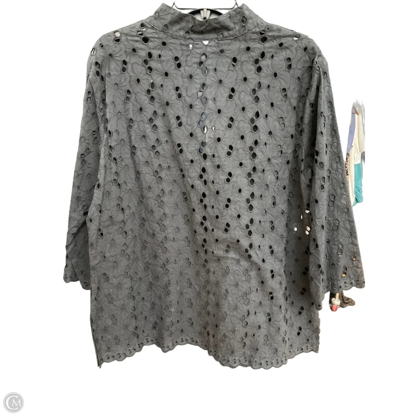 Top 3/4 Sleeve By Jones New York In Black, Size: Xl