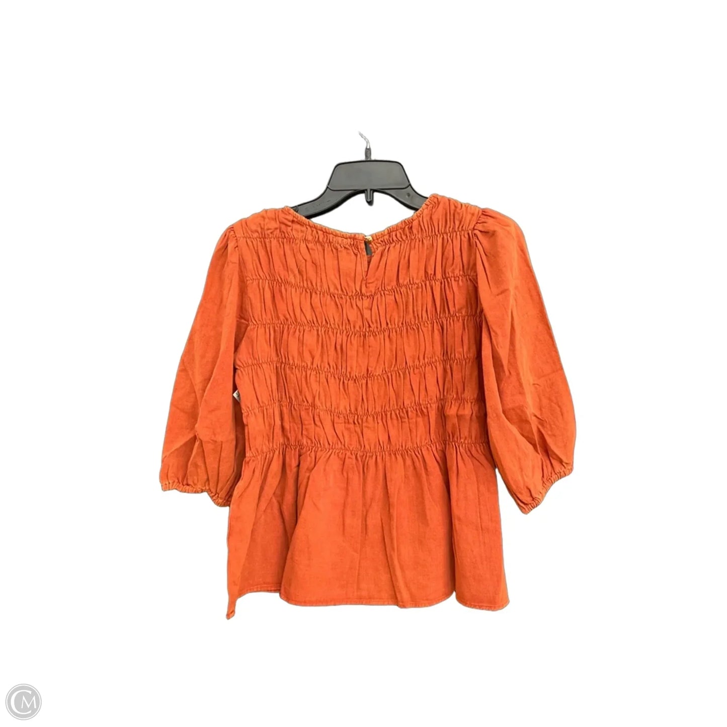 Top 3/4 Sleeve By Polagram In Orange, Size: L