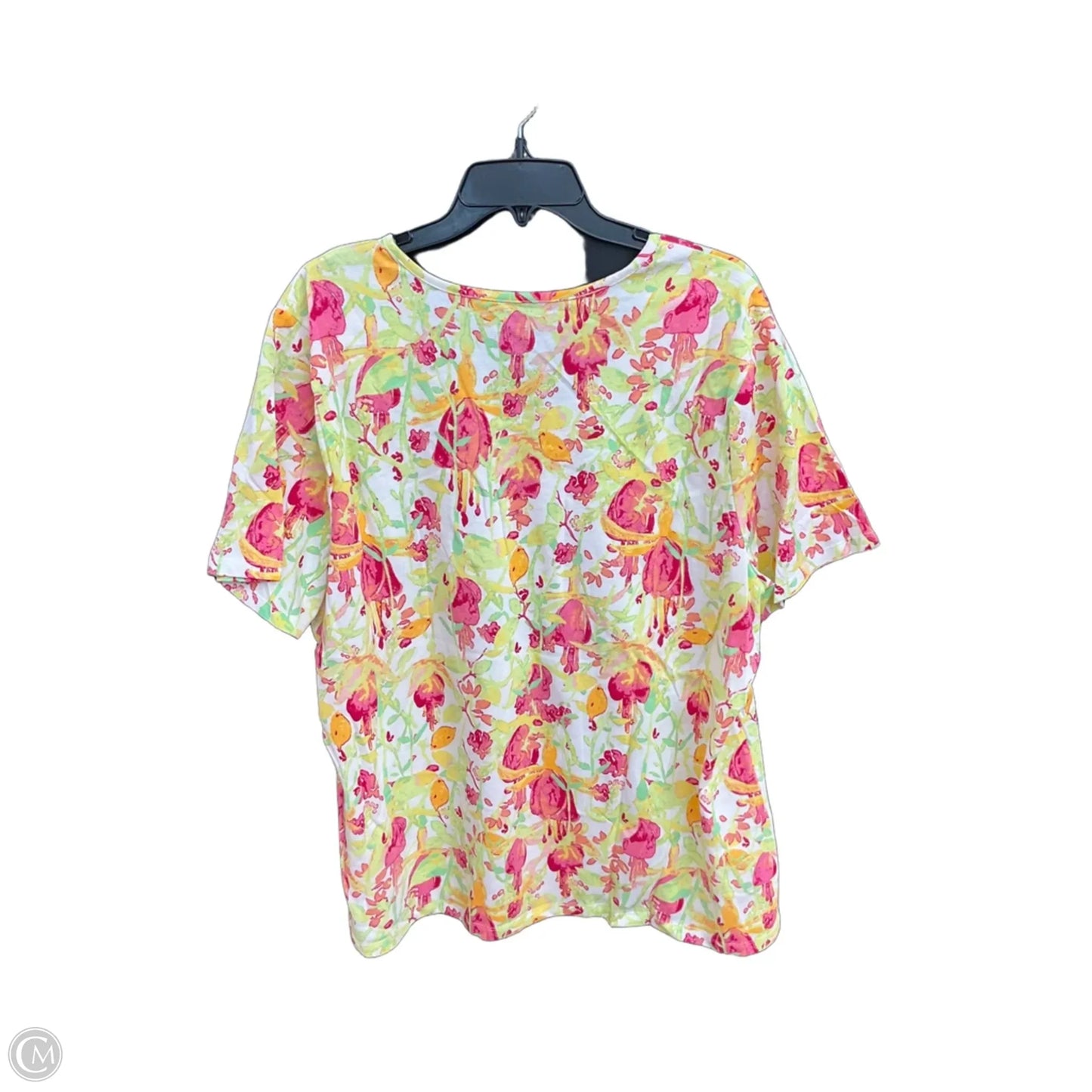 Top Short Sleeve By Coral Bay In Yellow, Size: 2x