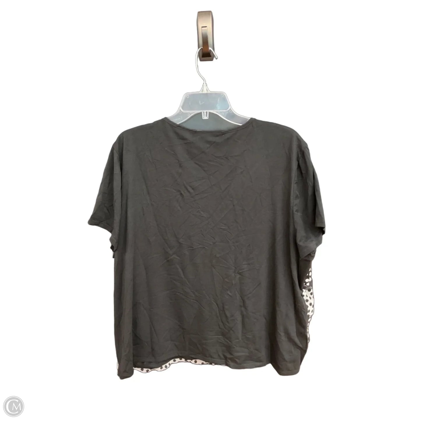 Top Short Sleeve By Alfred Dunner In Black, Size: 2x