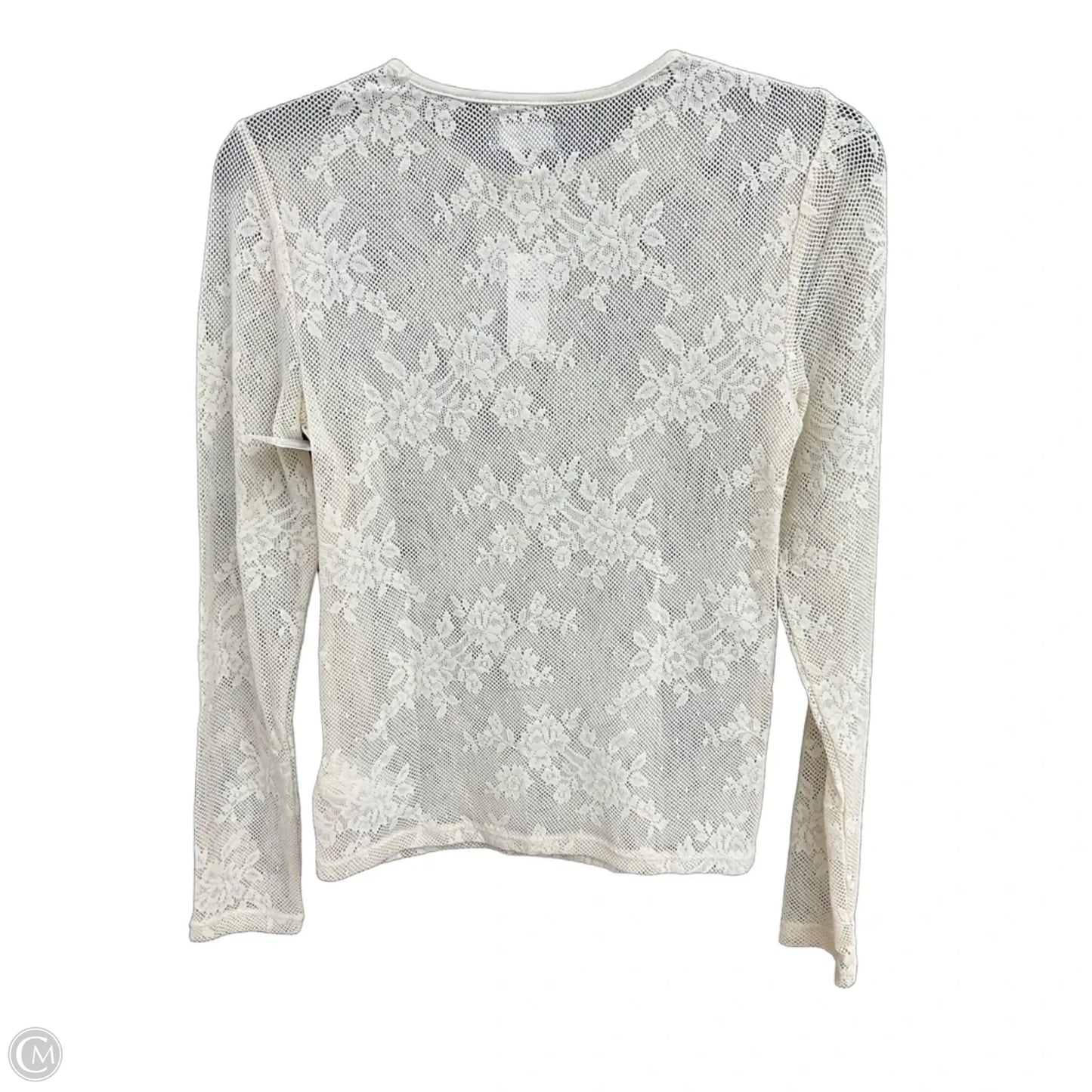 Top Long Sleeve By Gap In White, Size: S