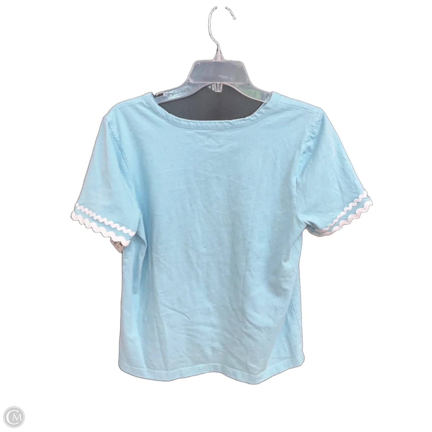 Top Short Sleeve Designer By Lilly Pulitzer In Blue, Size: M