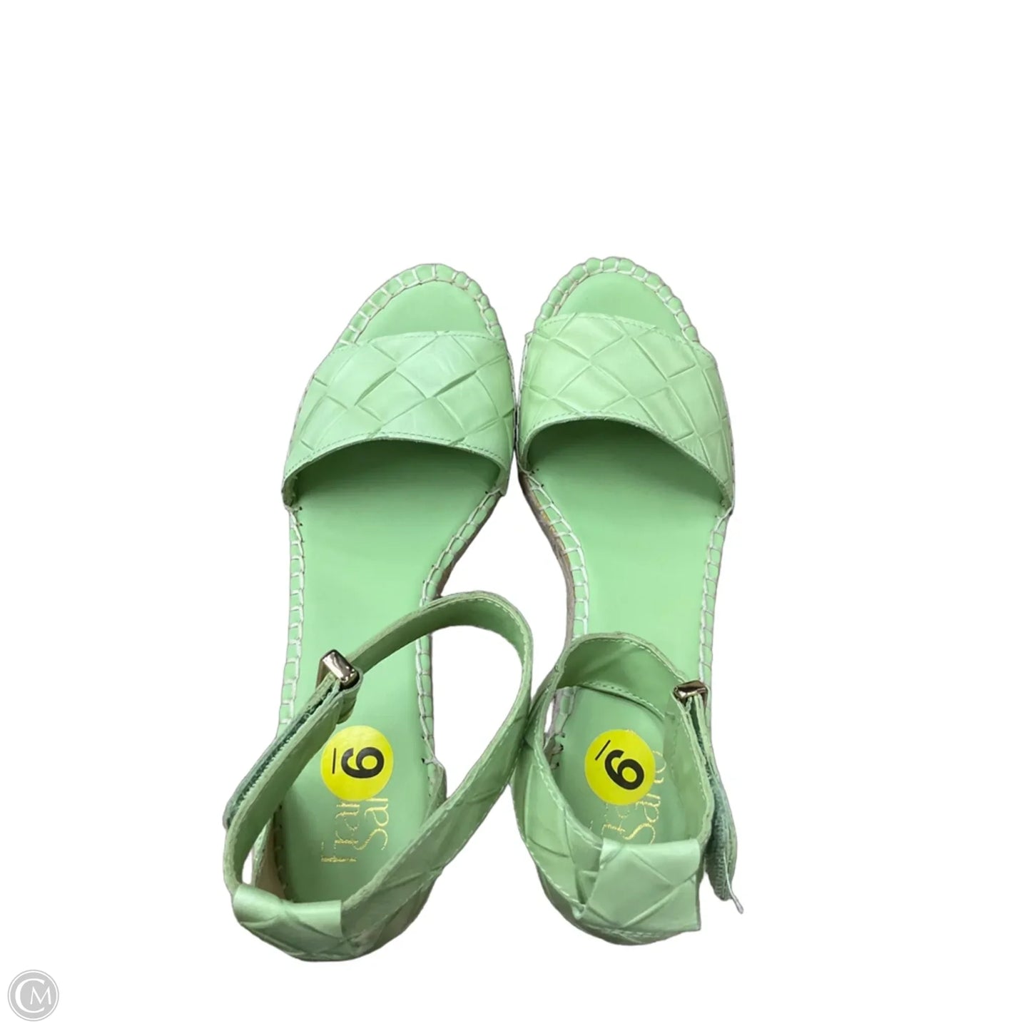 Sandals Heels Wedge By Franco Sarto In Green, Size: 9