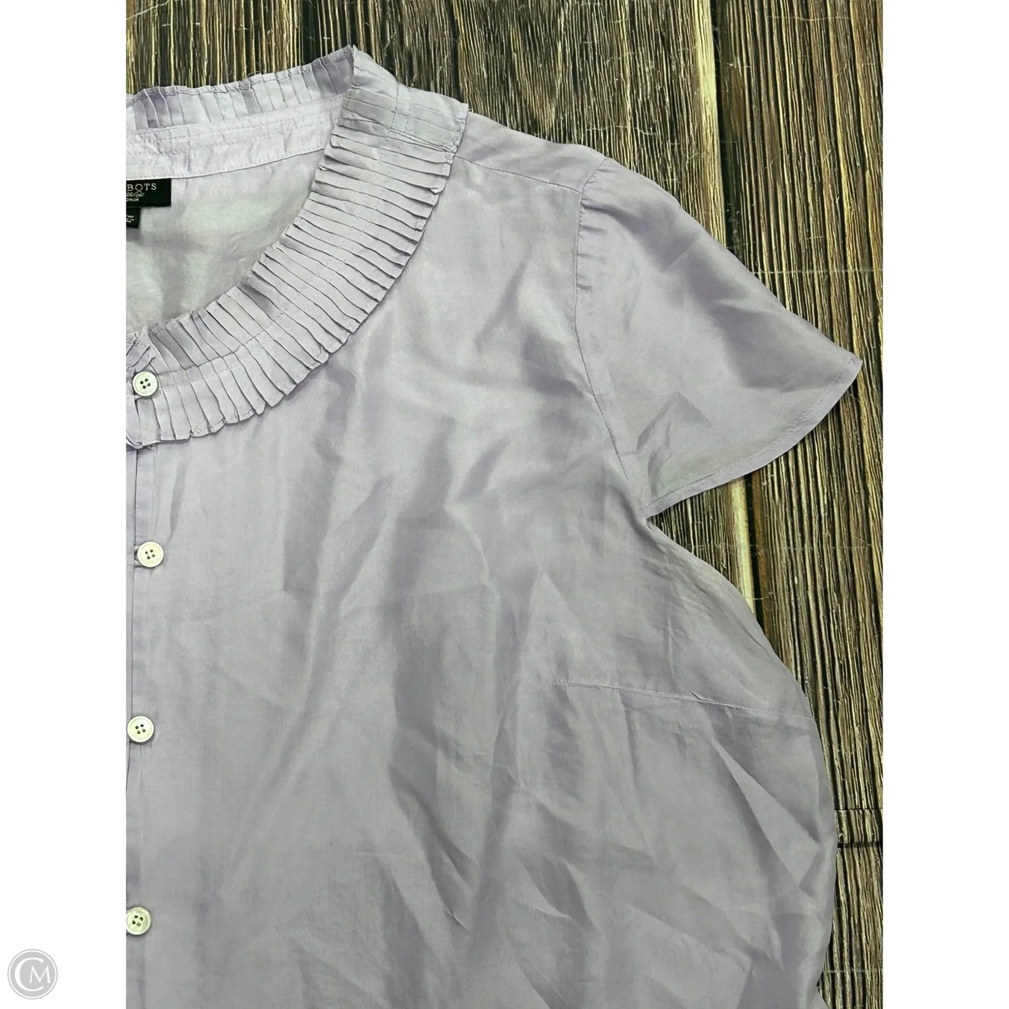 Top Short Sleeve By Talbots In Purple, Size: 1x