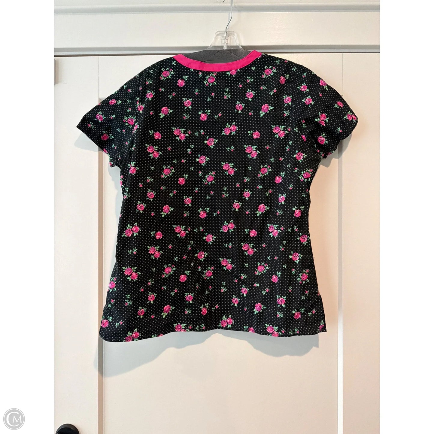 Top Short Sleeve By Clothes Mentor In Floral Print, Size: M