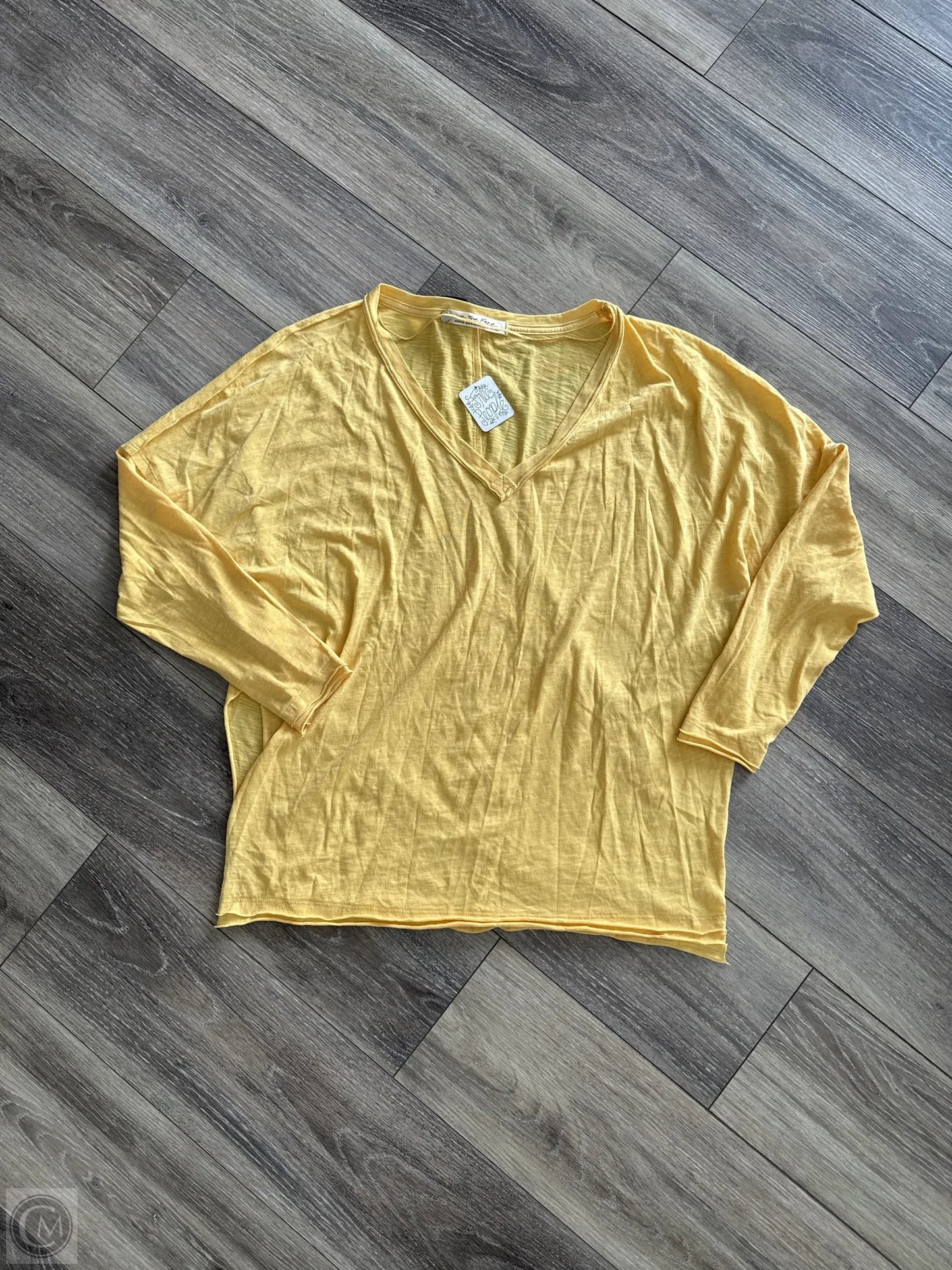Top Long Sleeve By We The Free In Yellow, Size: M