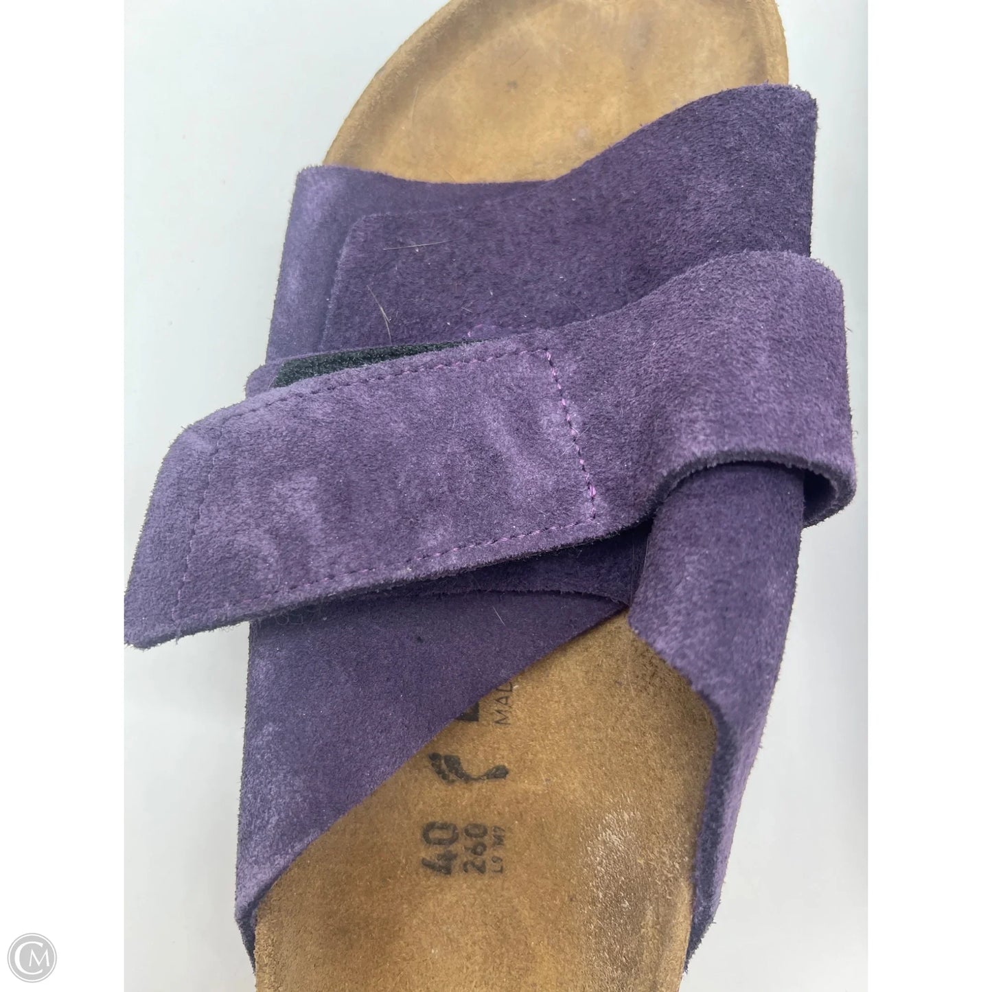 Sandals Flats By Birkenstock In Purple, Size: 9
