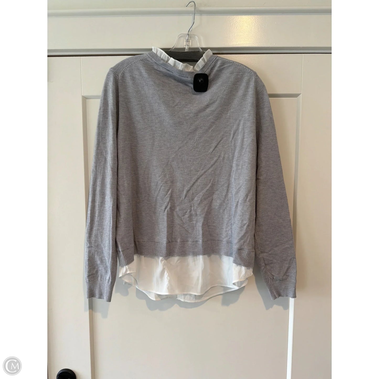 Top Long Sleeve By Sioni In Grey, Size: Xl