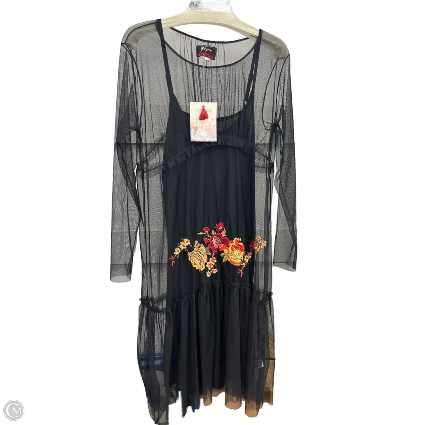Dress Casual Maxi By Johnny Was In Black, Size: L