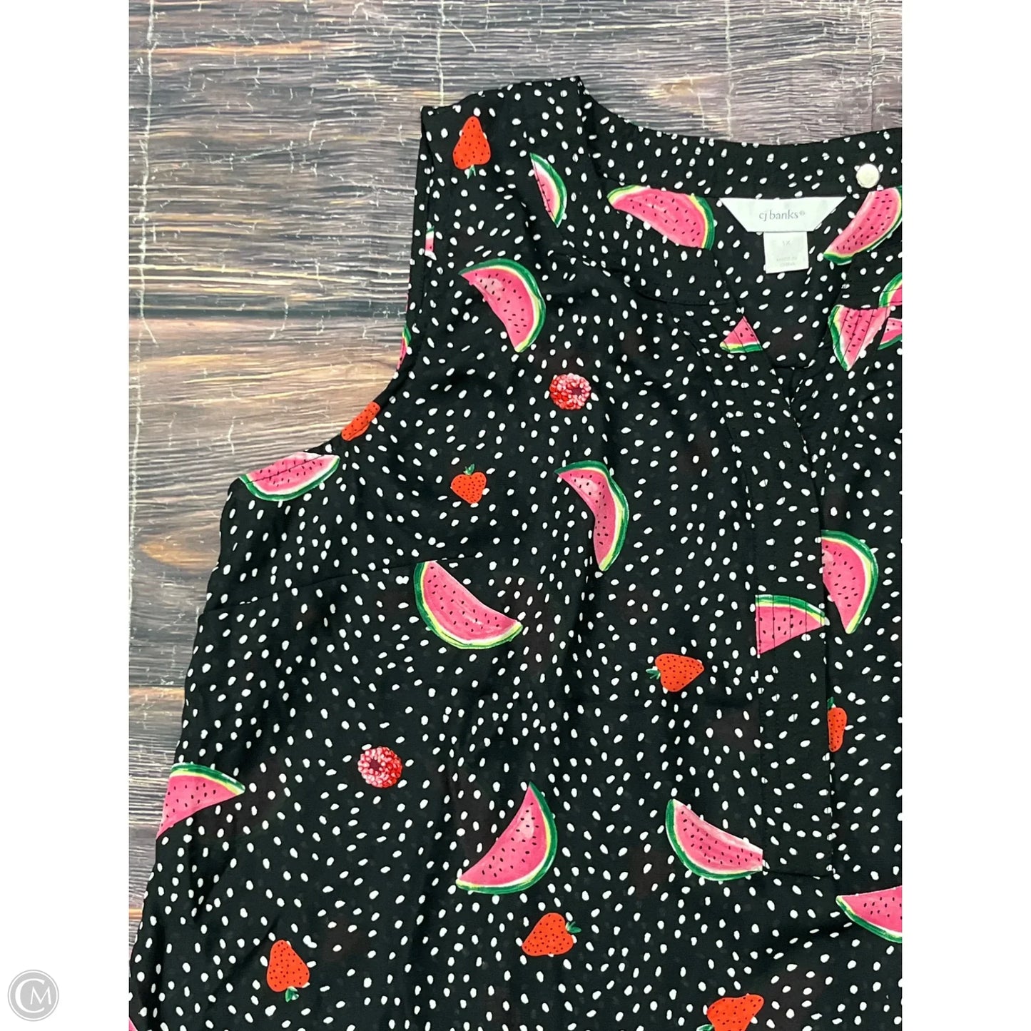 Tank Top By Cj Banks In Black, Size: 1x