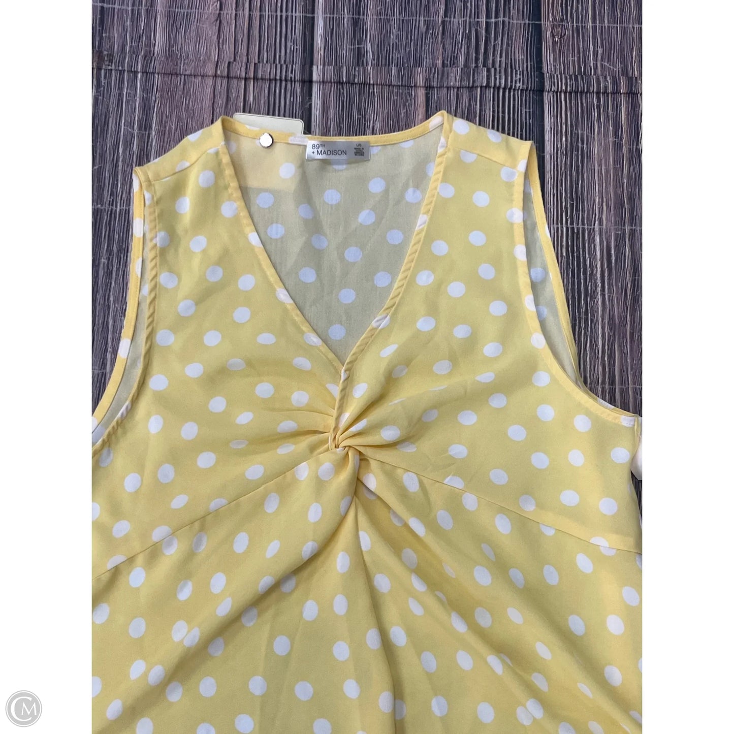 Tank Top By 89th And Madison In Yellow, Size: L