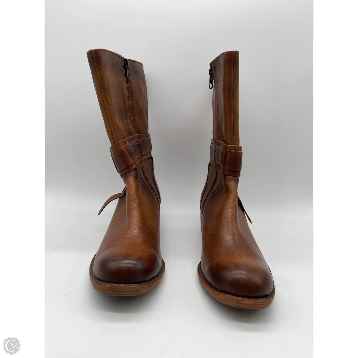 Boots Ankle Heels By Kork Ease In Brown, Size: 7.5