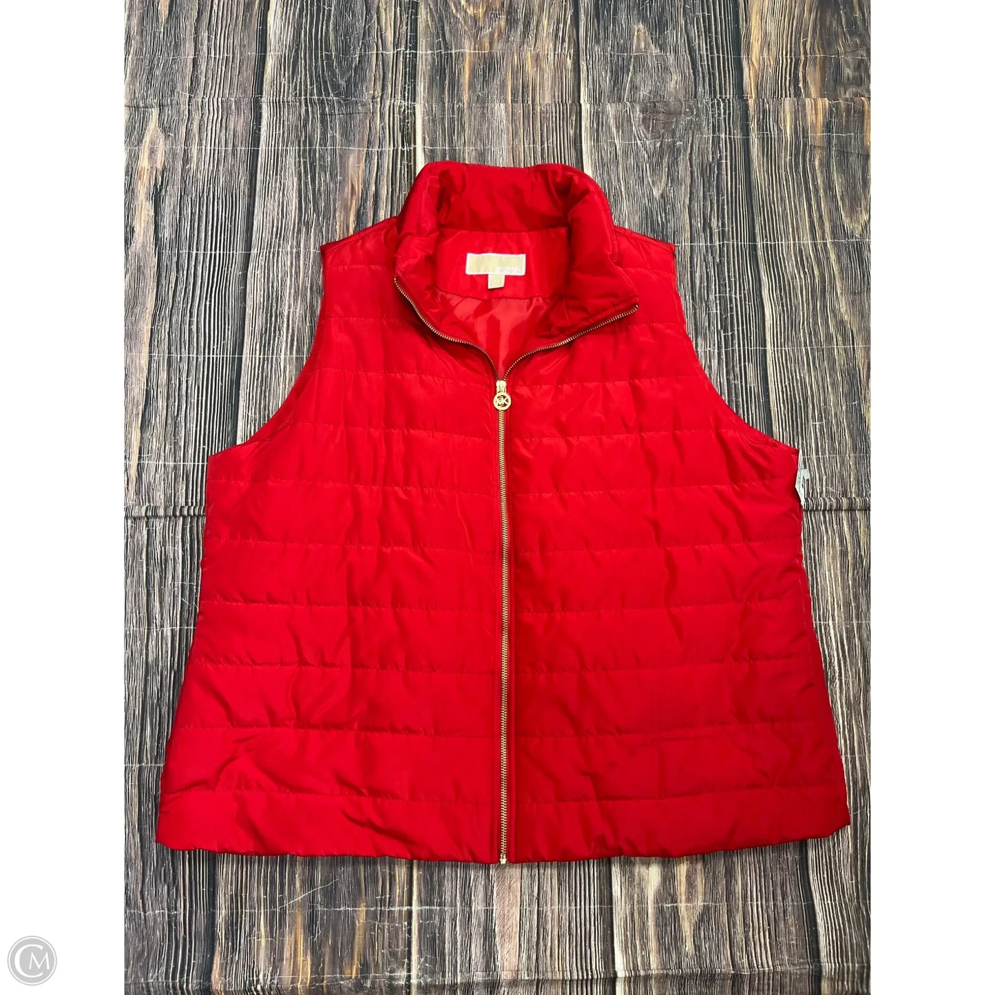 Vest Puffer & Quilted By Michael By Michael Kors In Red, Size: 2x