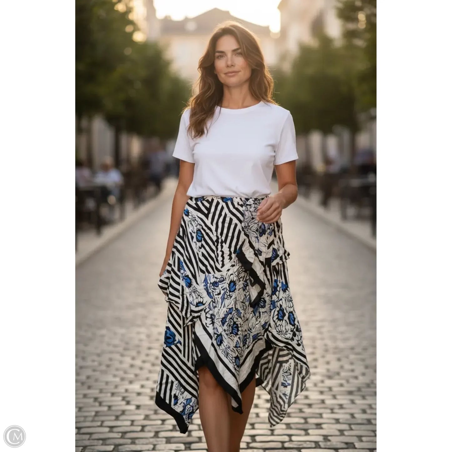 Skirt Midi By Maeve In White, Size: L
