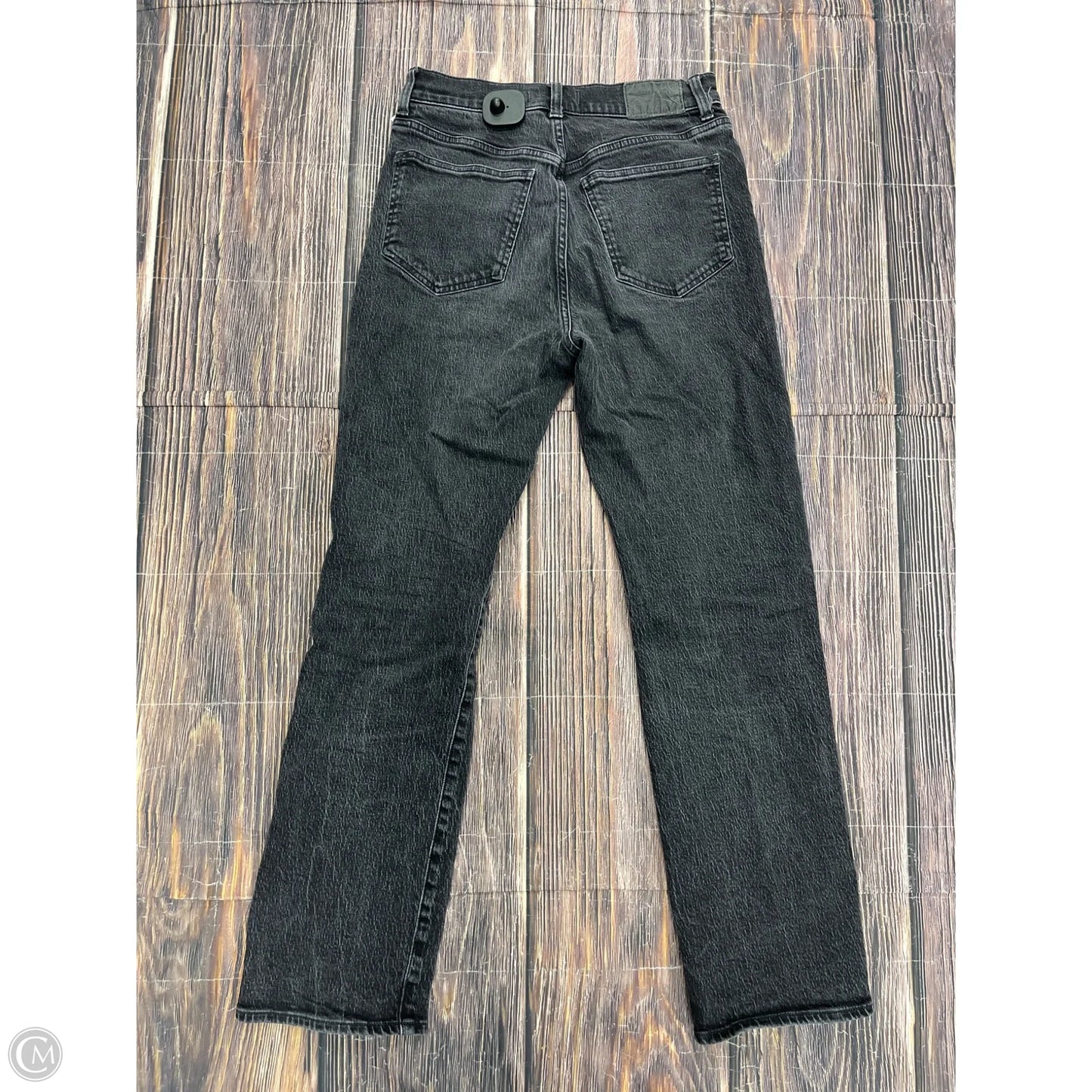 Jeans Straight By Madewell In Black Denim, Size: 4