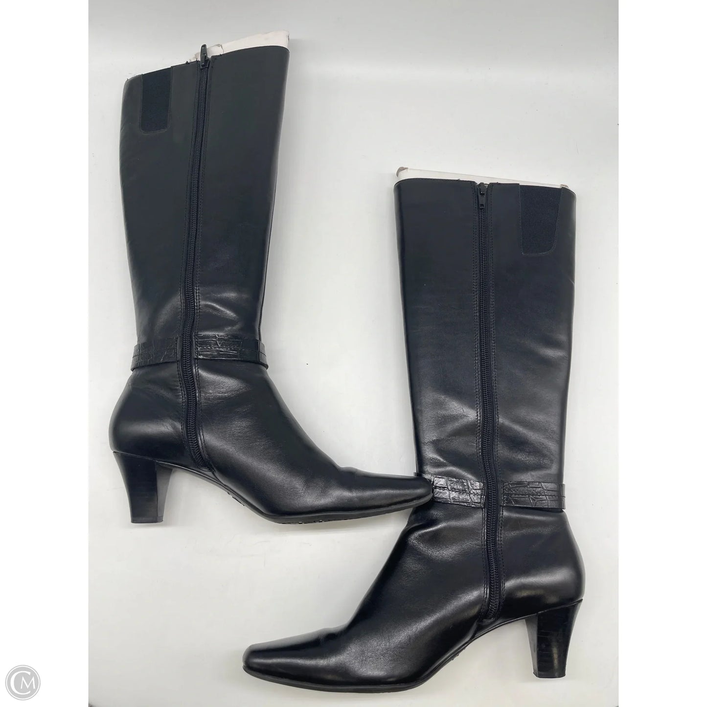 Boots Knee Heels By Anne Klein In Black, Size: 7.5