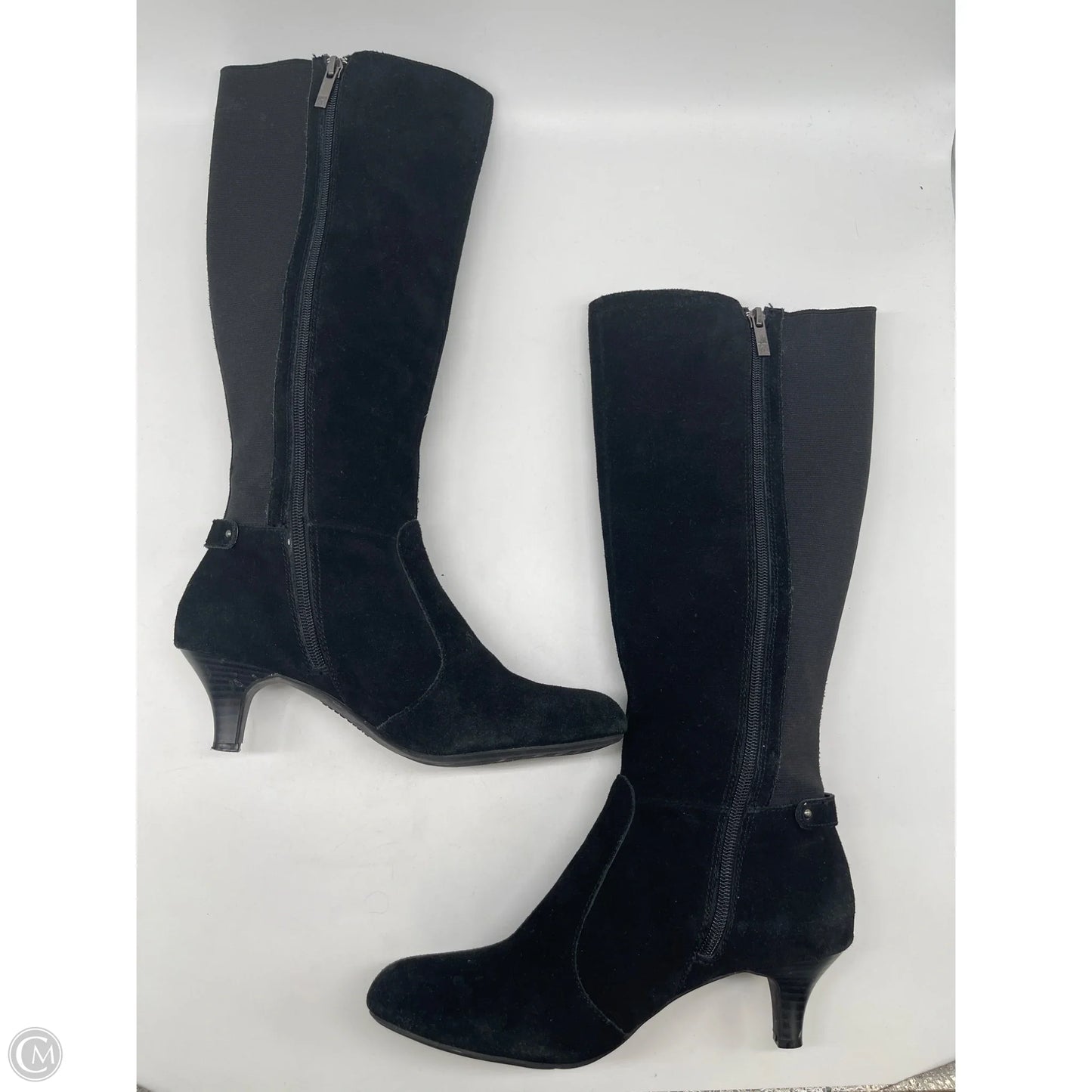 Boots Knee Heels By Anne Klein In Black, Size: 7.5