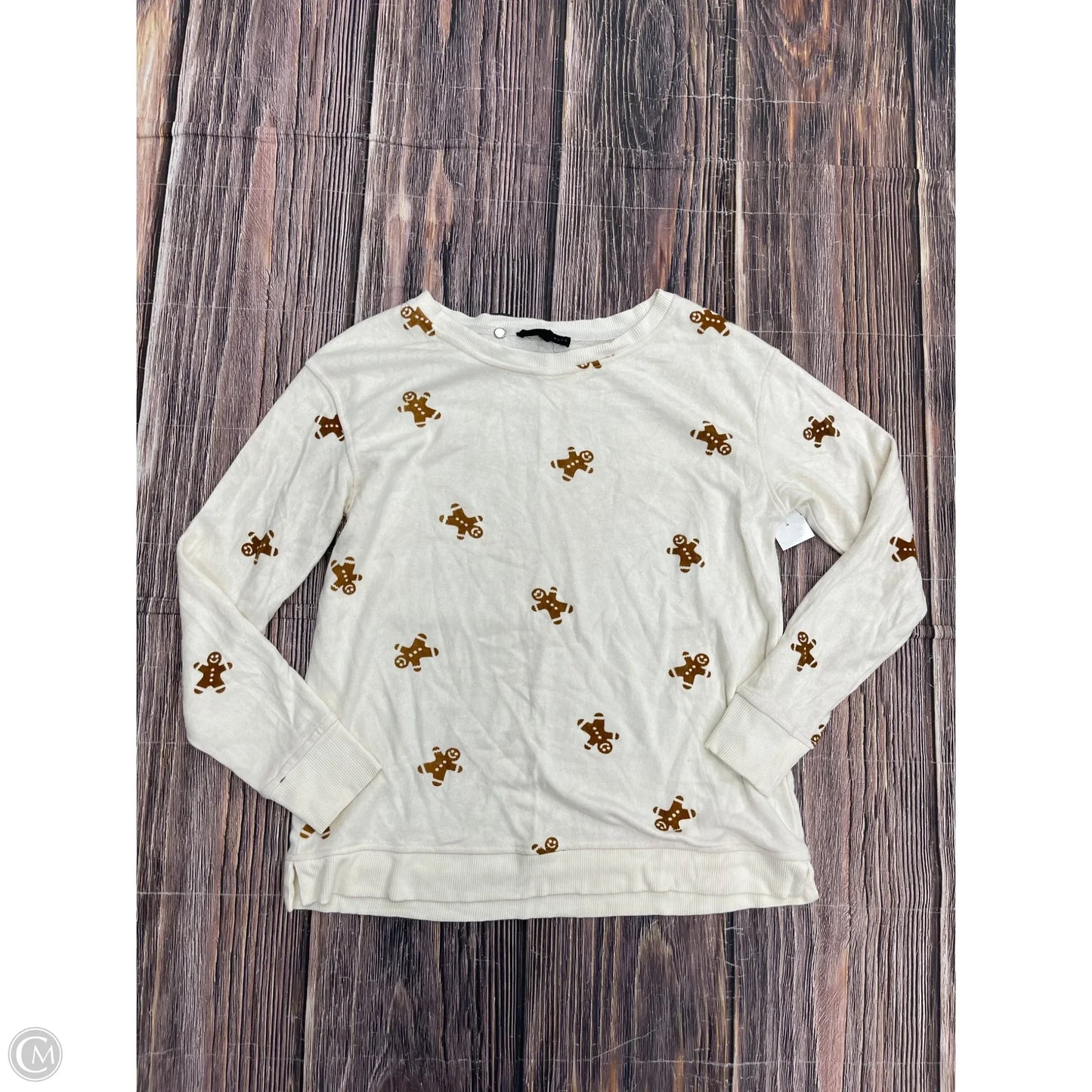 Top Long Sleeve By Jane And Delancey In White, Size: S