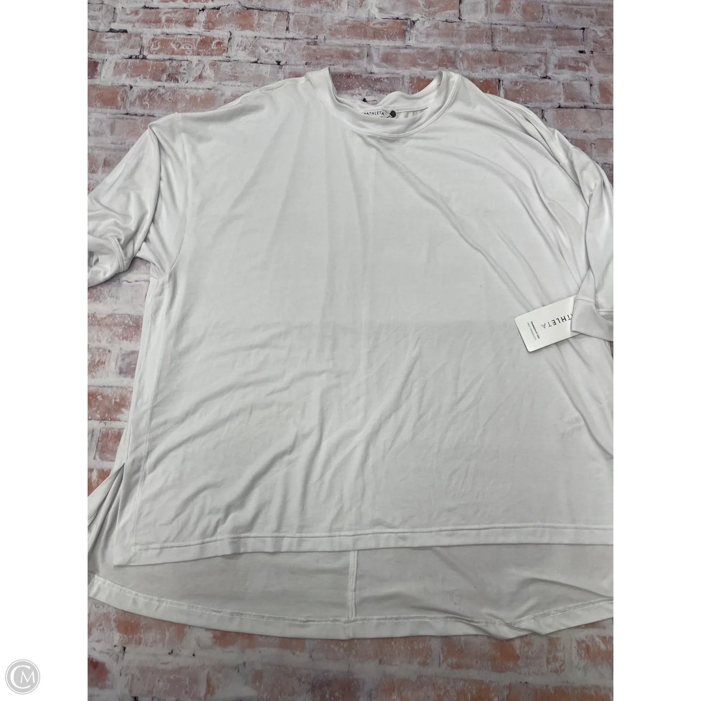 Athletic Top Short Sleeve By Athleta In White, Size: 3x