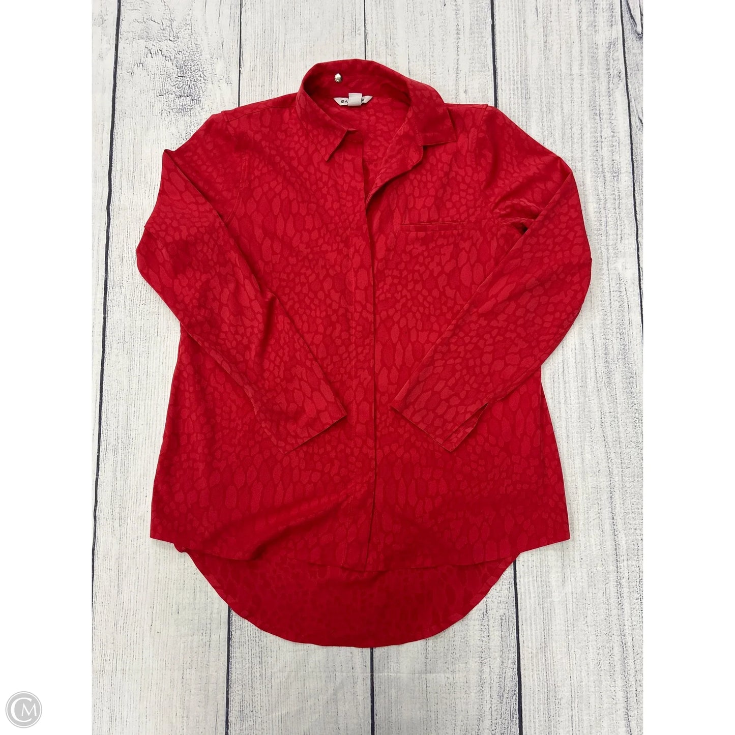 Top Long Sleeve By Athleta In Red, Size: M