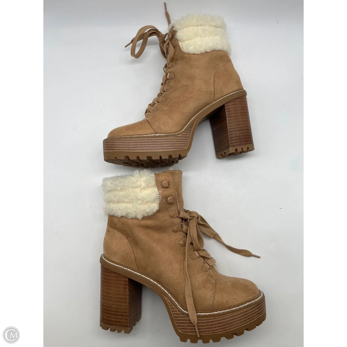 Boots Ankle Heels By Express In Brown, Size: 8
