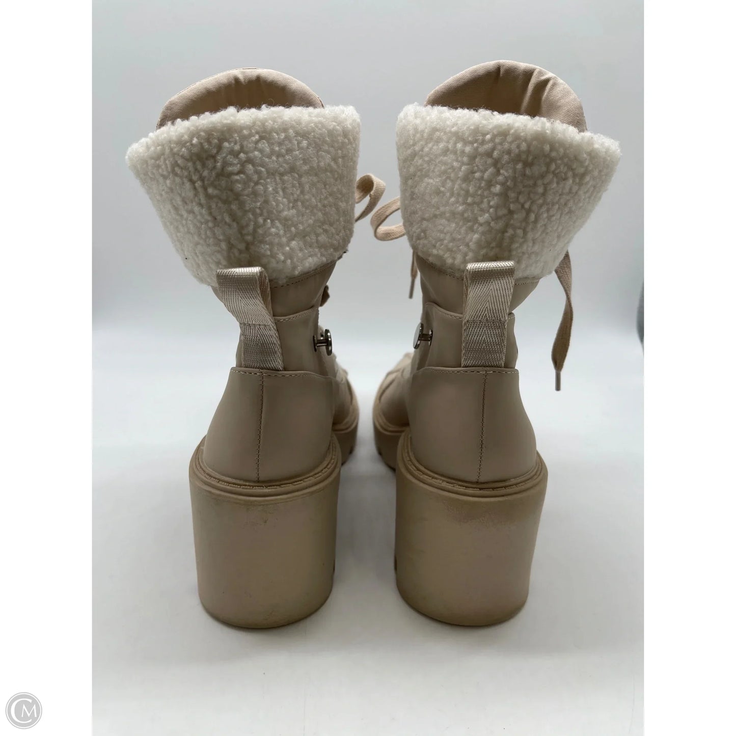 Boots Ankle Heels By Steve Madden In Cream, Size: 9