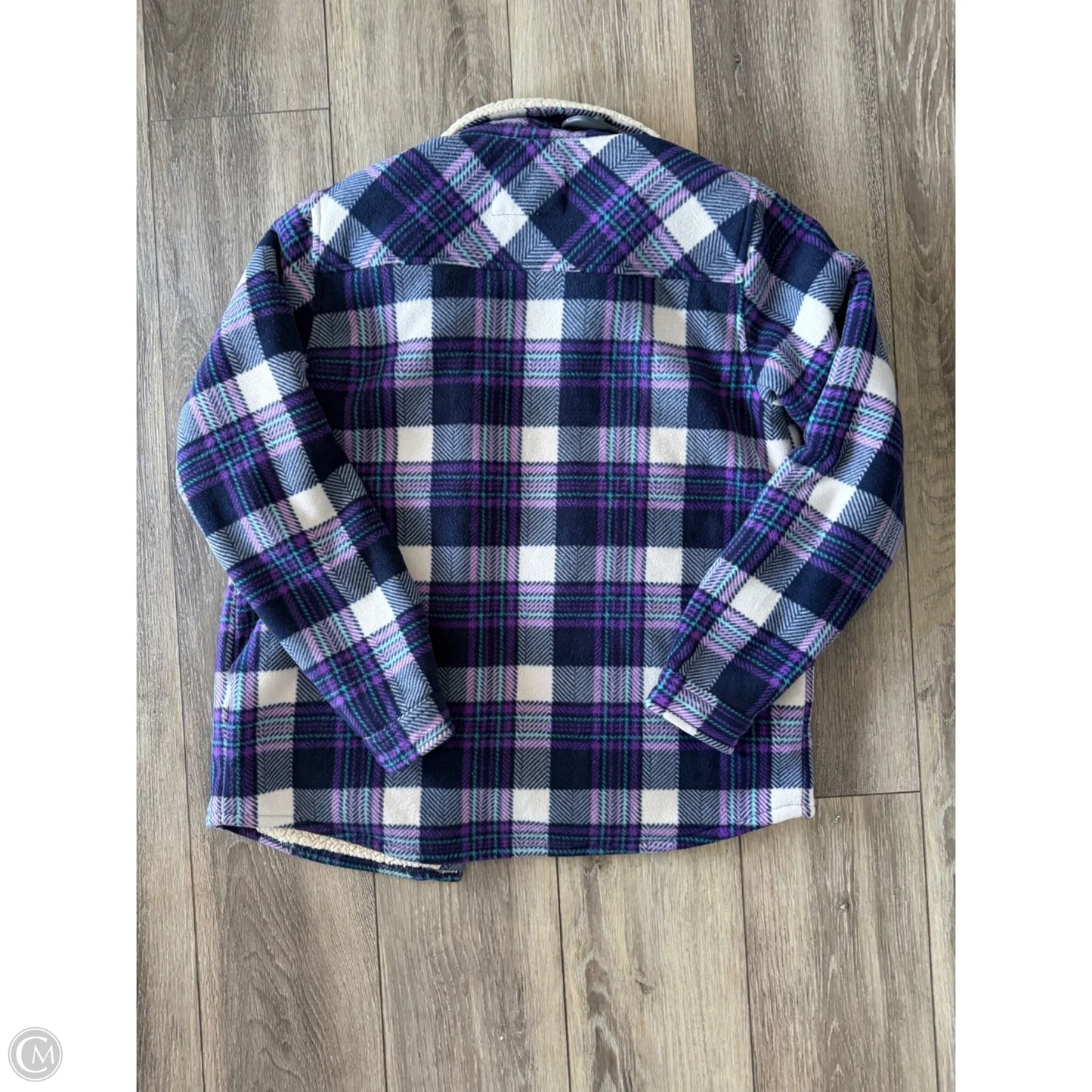 Jacket Shirt By Clothes Mentor In Purple, Size: M