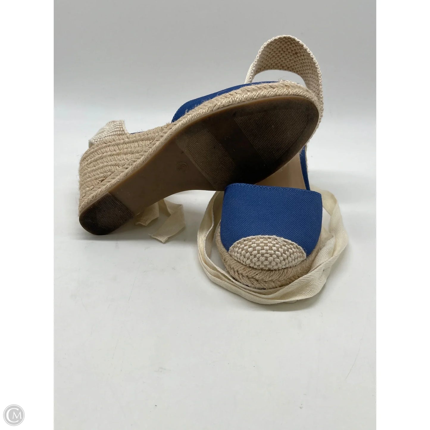 Shoes Heels Wedge By Loft In Blue, Size: 6