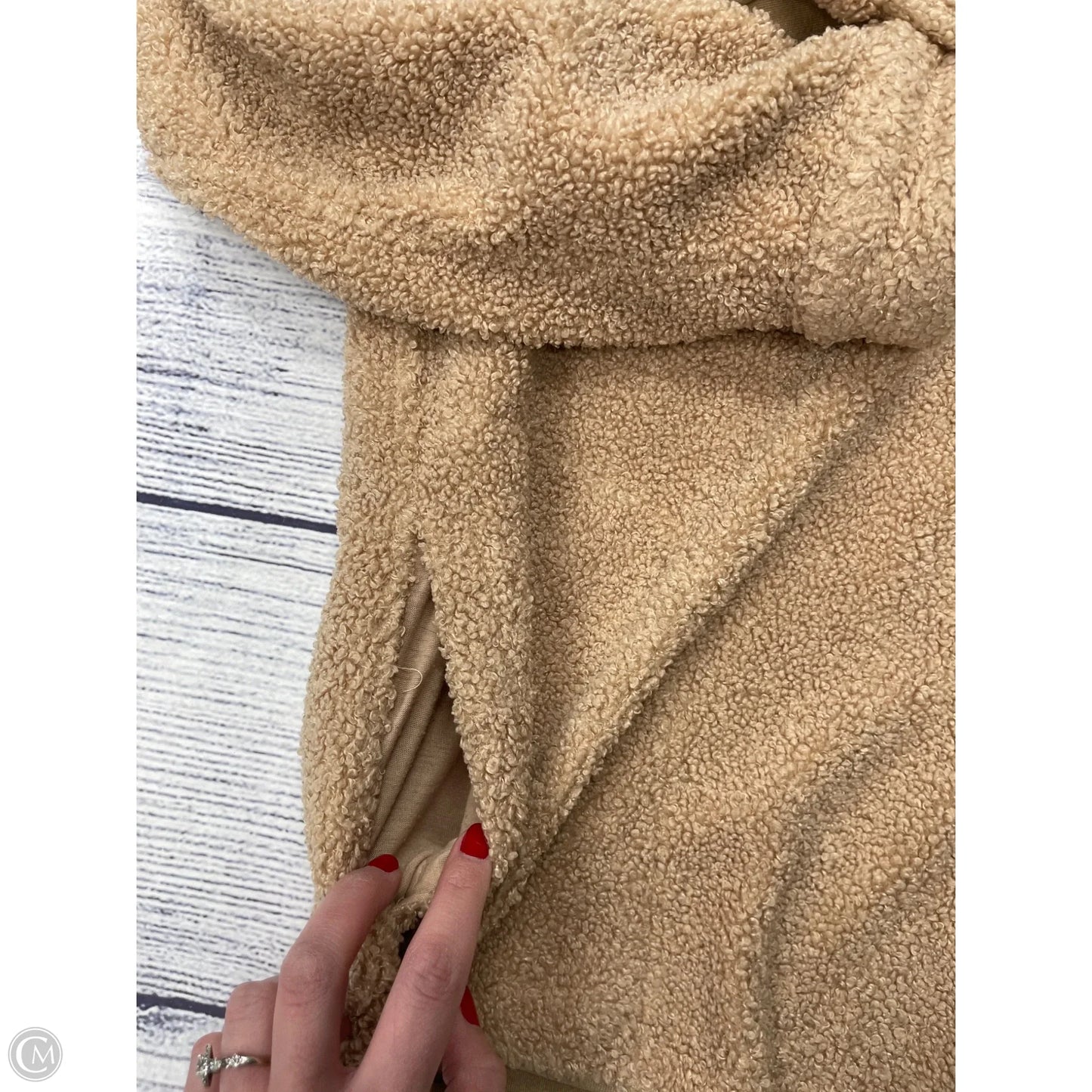 Jacket Faux Fur & Sherpa By Wishlist In Tan, Size: M