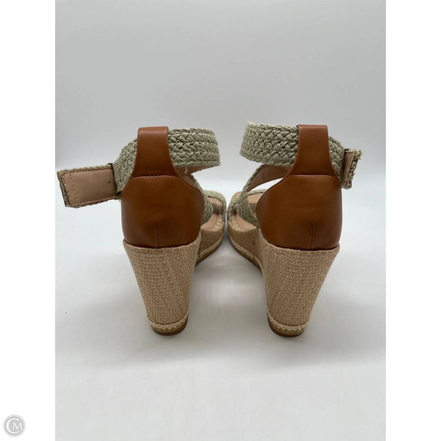 Sandals Heels Wedge By Steve Madden In Green, Size: 9