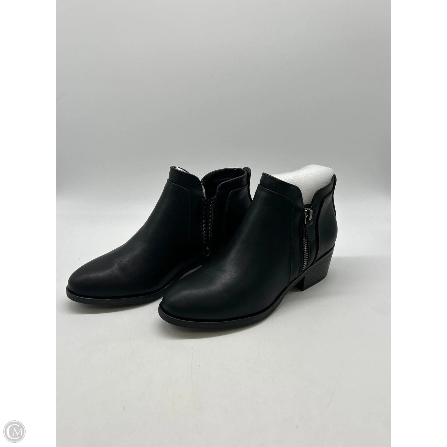 Boots Ankle Heels By Mia In Black, Size: 6