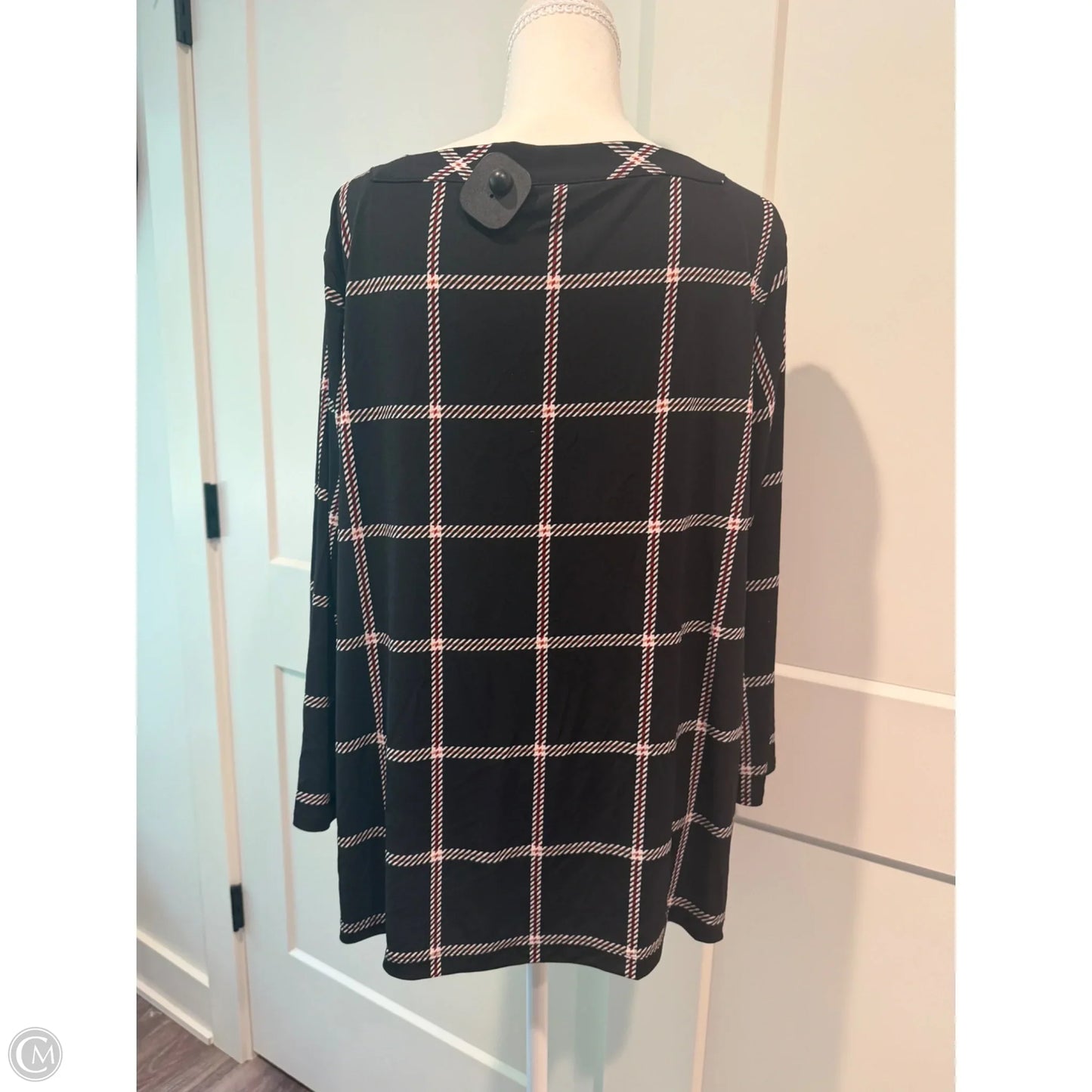 Top Long Sleeve By Liz Claiborne In Black, Size: Xl