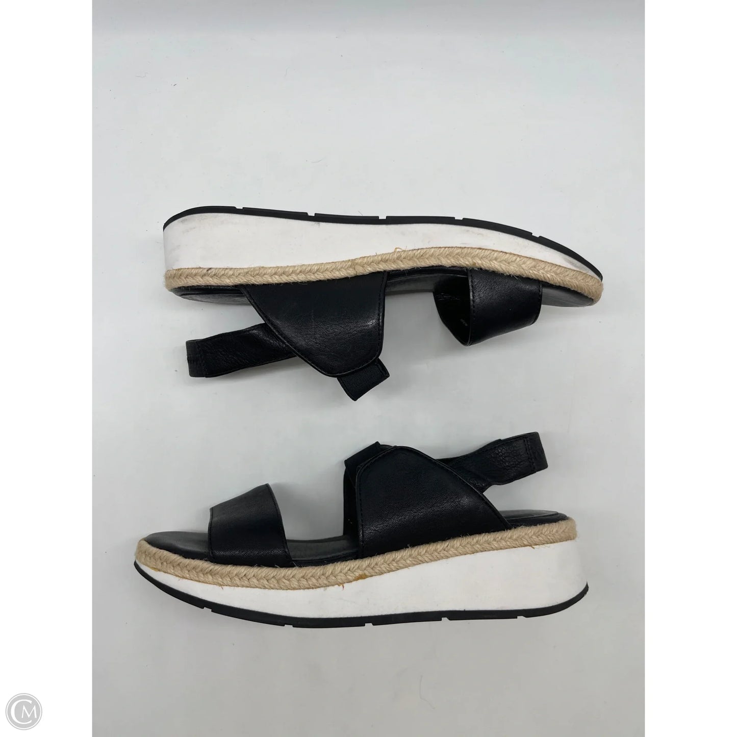 Sandals Heels Wedge By Eileen Fisher In Black, Size: 8.5