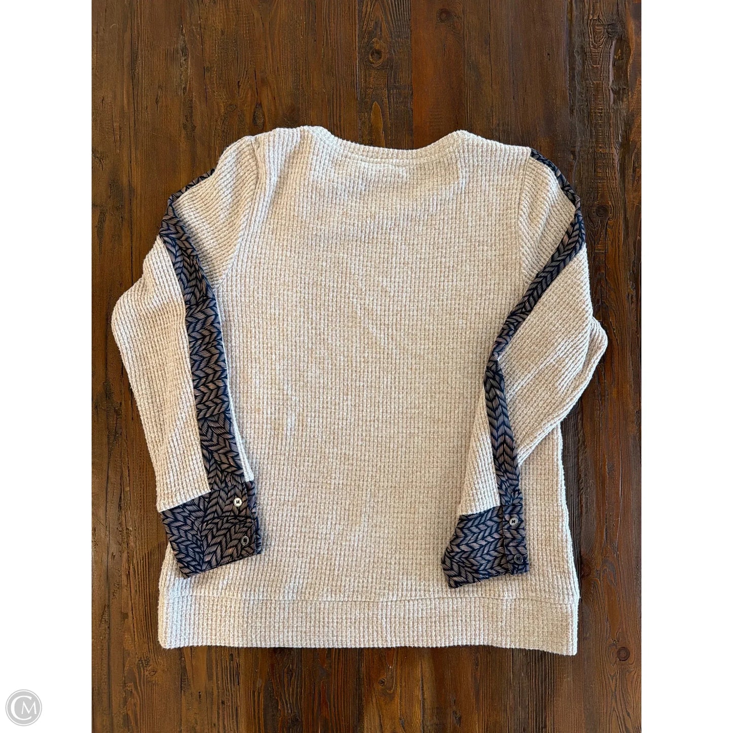 Top Long Sleeve By Clothes Mentor In Tan, Size: M