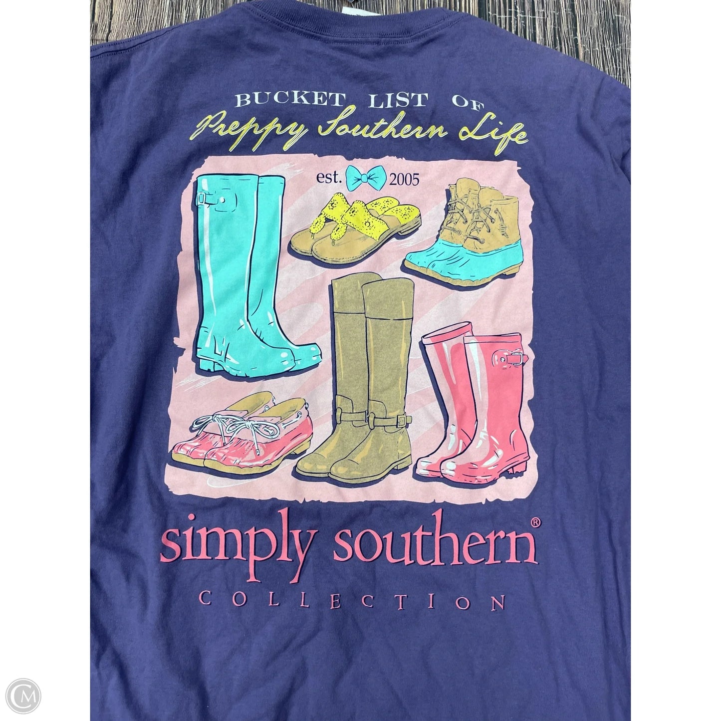 Top Long Sleeve Basic By Simply Southern In Purple, Size: L