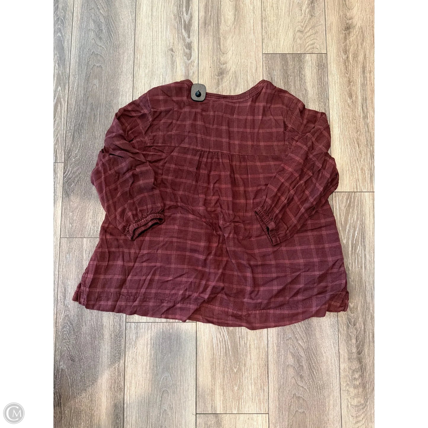 Top 3/4 Sleeve By Wrangler In Red, Size: Xl