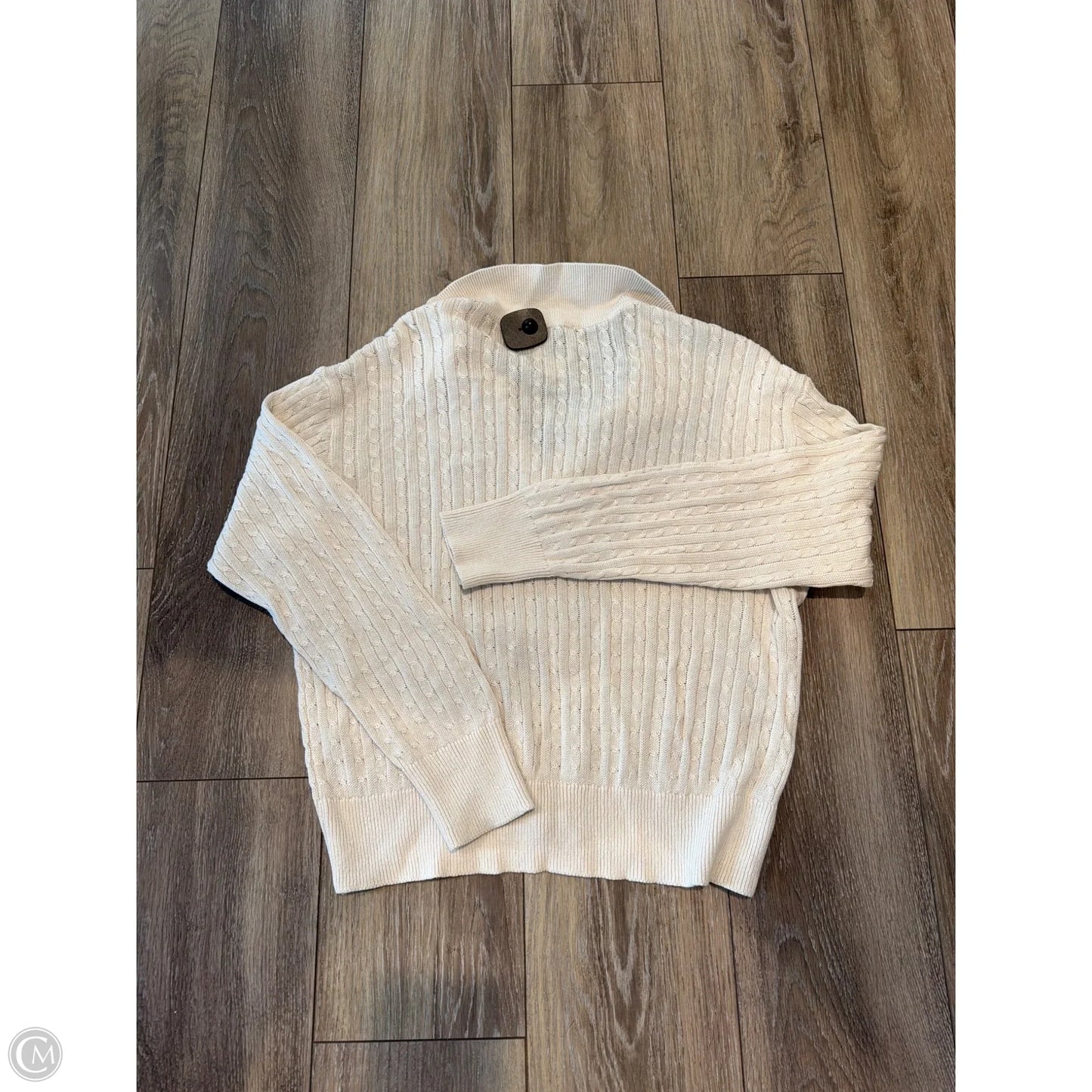 Sweater By Calvin Klein In White, Size: L