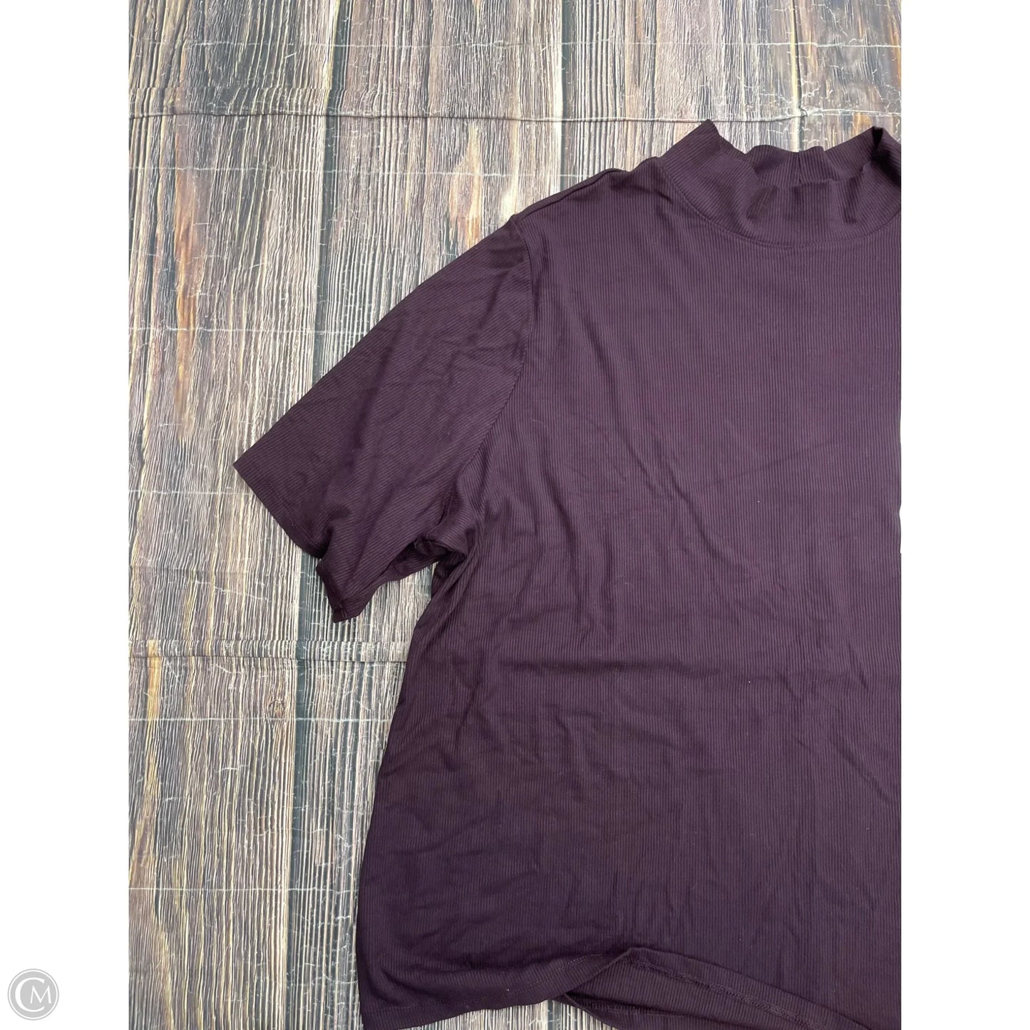 Top Short Sleeve Basic By Nine West In Purple, Size: 4x