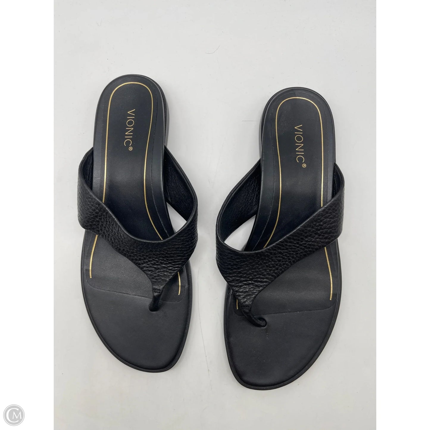 Sandals Flats By Vionic In Black, Size: 10
