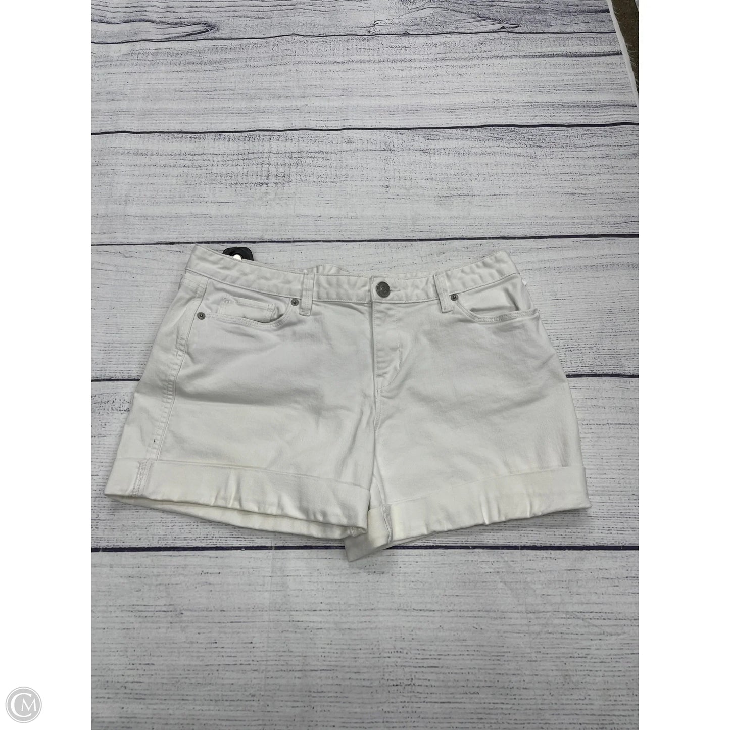 Shorts By Loft In White Denim, Size: 10