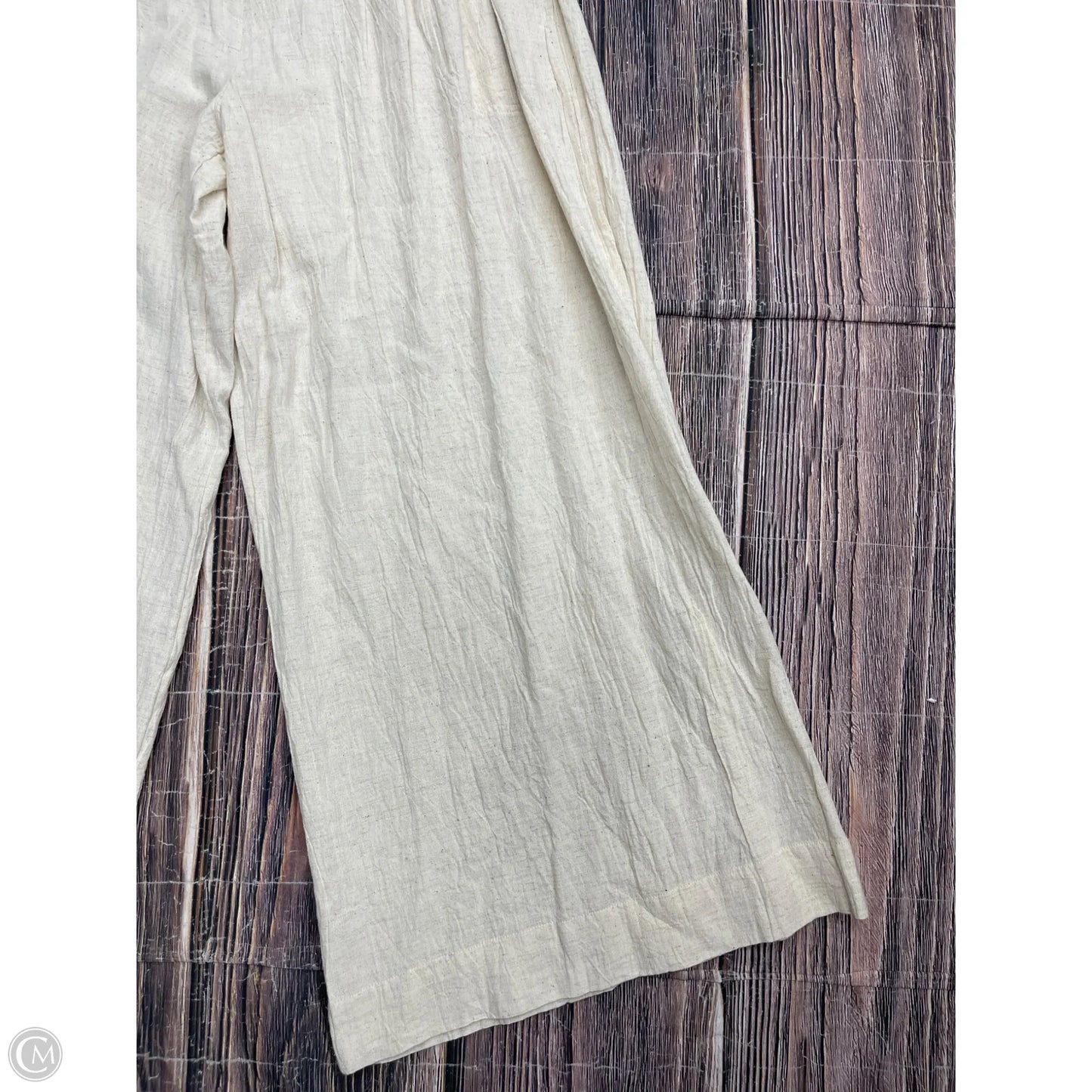 Pants Linen By Cmb In Cream, Size: Xl