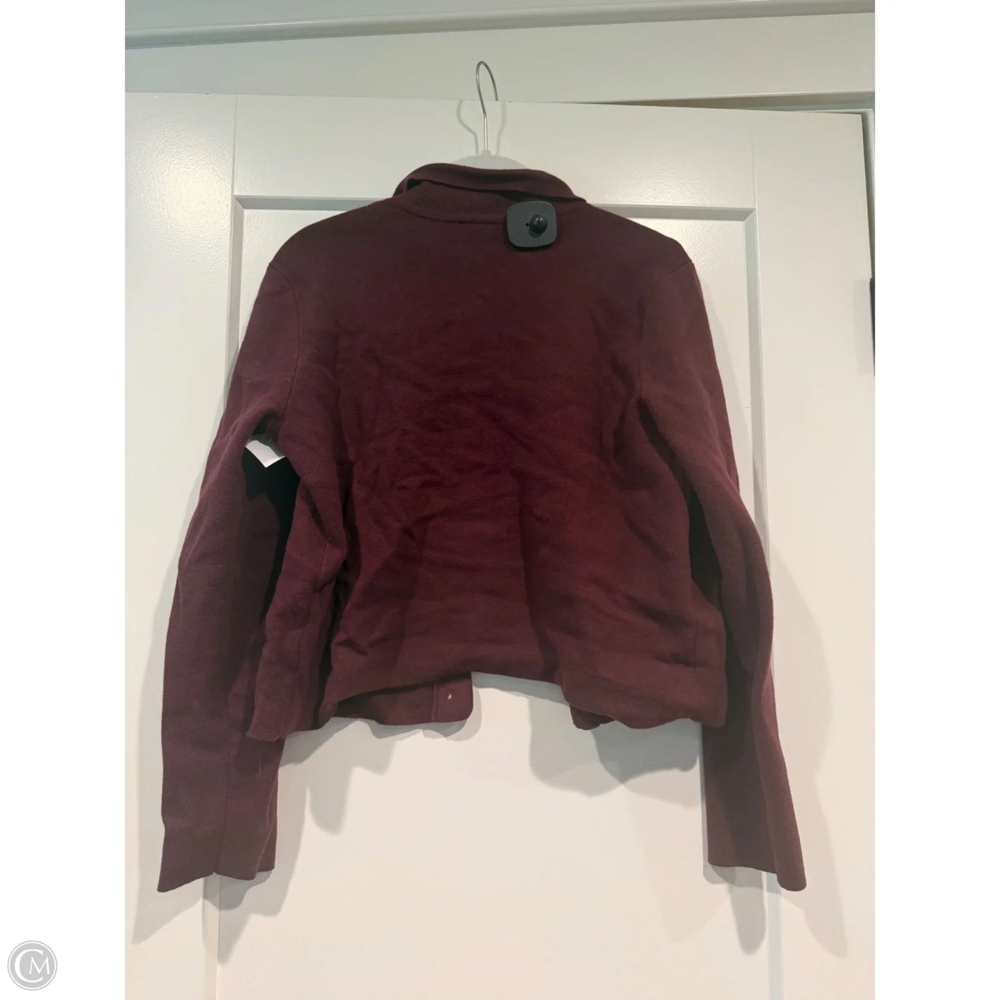 Sweater Cardigan By Loft In Maroon, Size: Sp