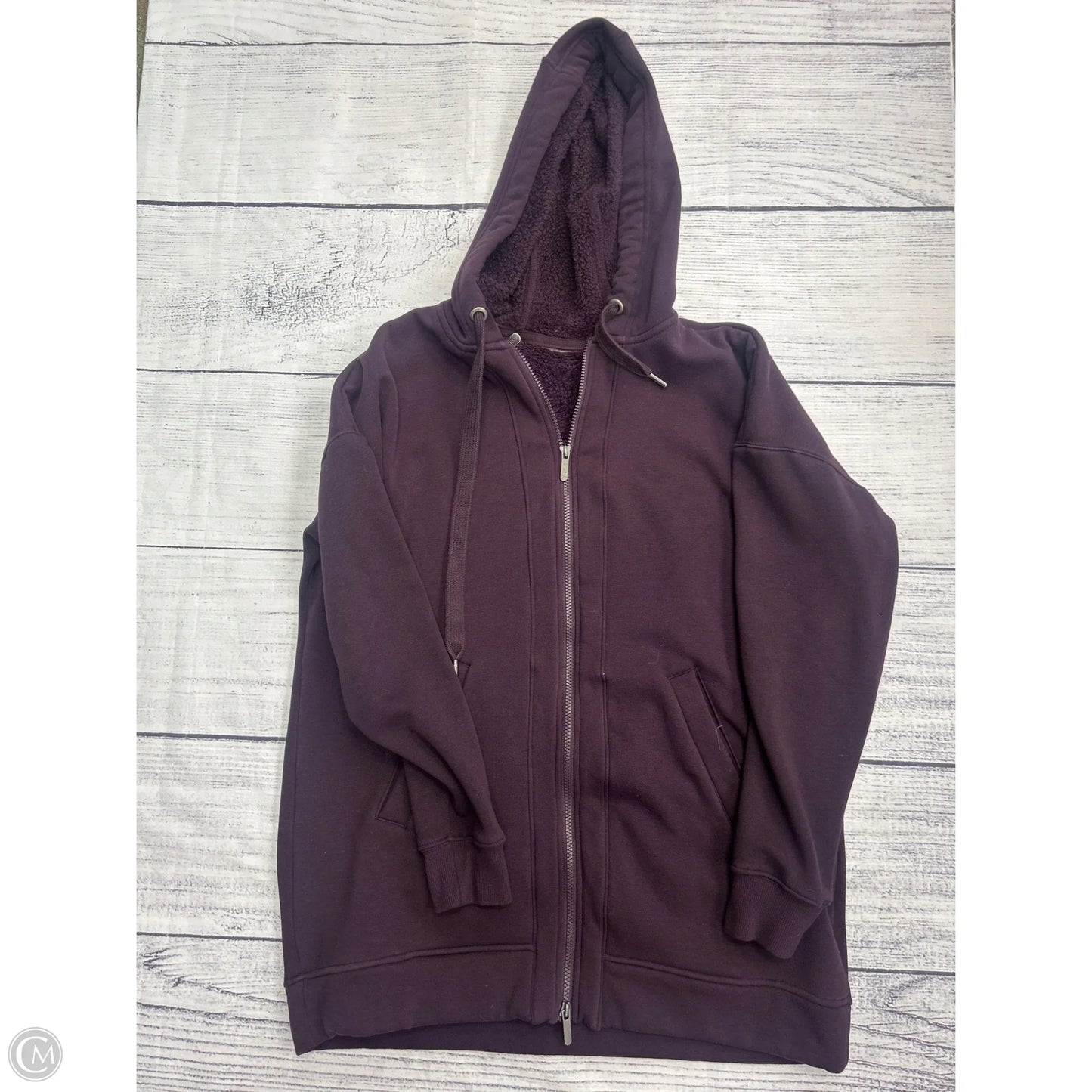 Athletic Sweatshirt Hoodie By Athleta In Purple, Size: L