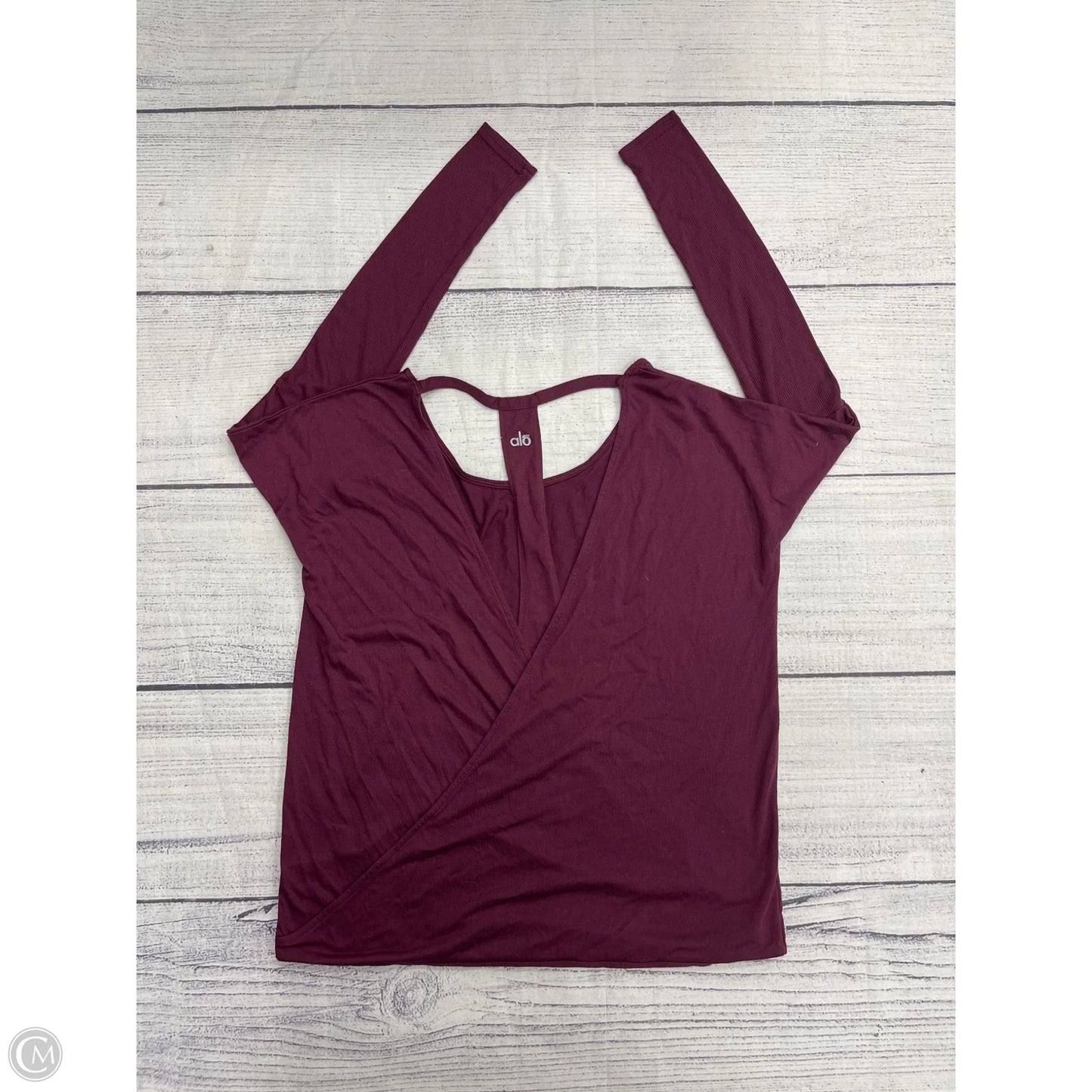 Athletic Top Long Sleeve Crewneck By Alo In Purple, Size: S